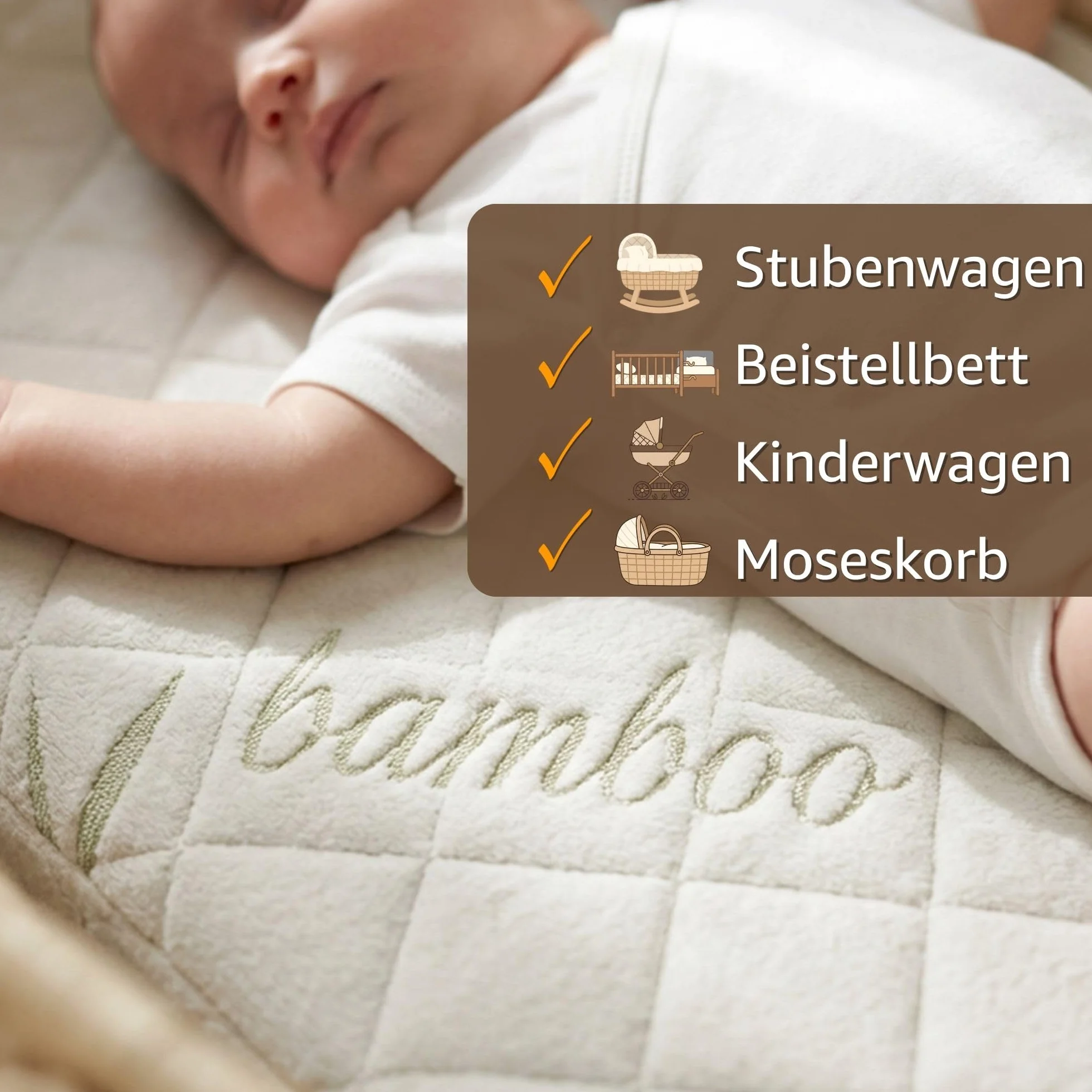materacyk do gondoli polokragly premium bamboo 75x35x4 t-18