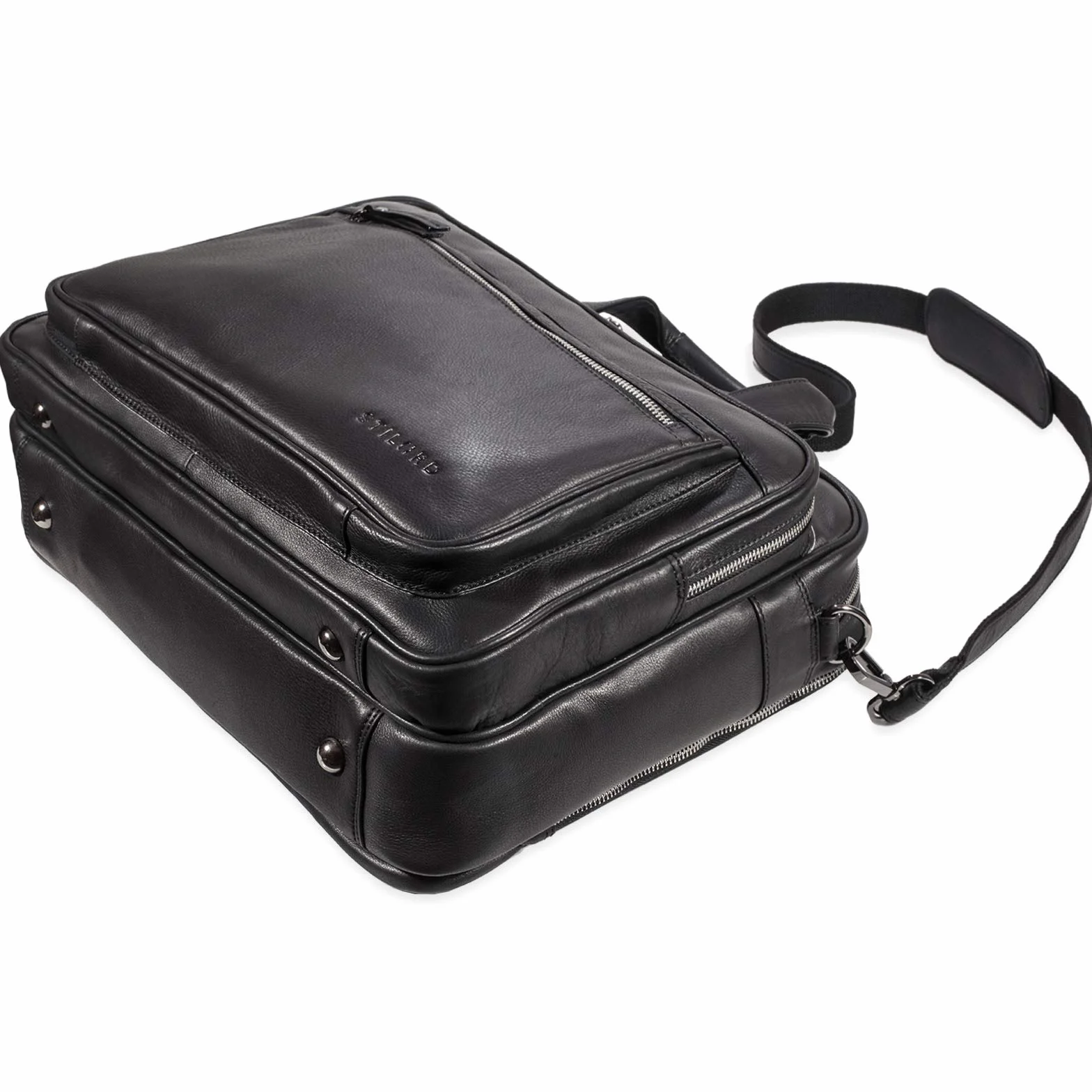 STILORD "Walt" Vintage Briefcase Skórzany mężczyzna Damska torba nauczycielska XL duża biurowa torba na ramię na 15,6 cala laptopa Oryginalna skóra Kolor:średni brąz