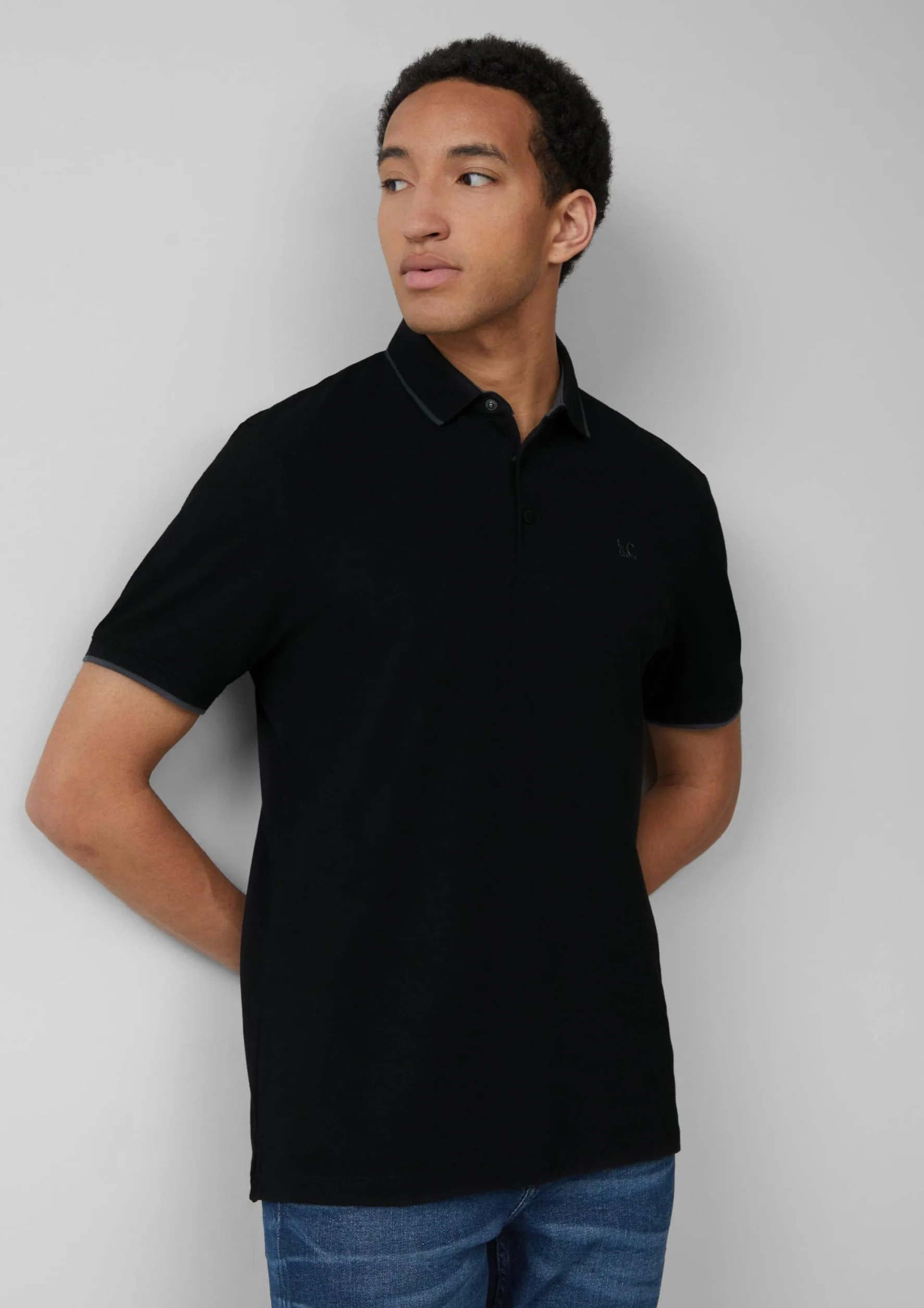 s.Oliver Męska koszulka polo sportowa, czarny, XL
