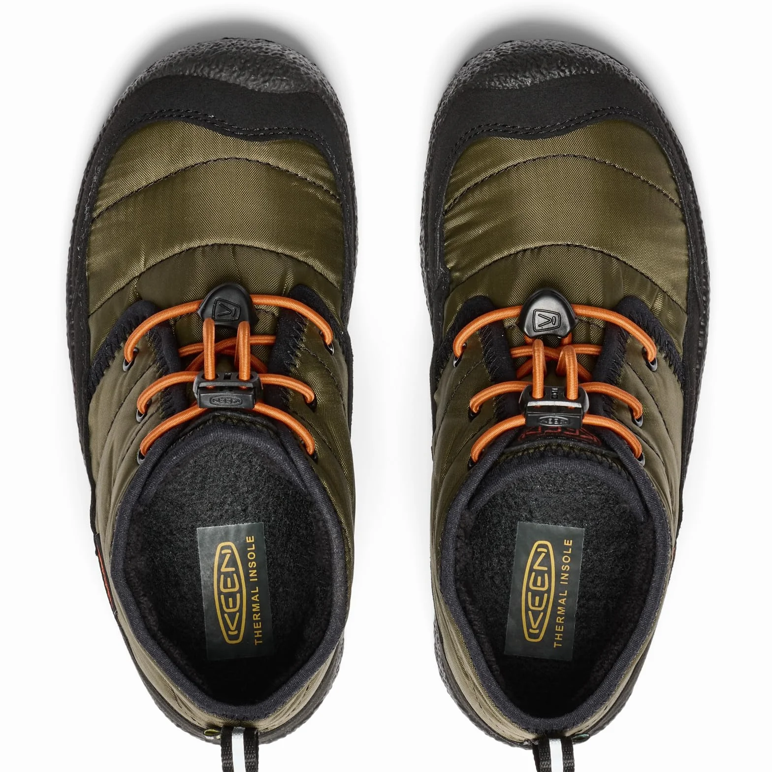 KEEN Howser 2 Chukka wodoodporne buty dziecięce, Ciemny oliwkowy złoty płomień, 37 EU