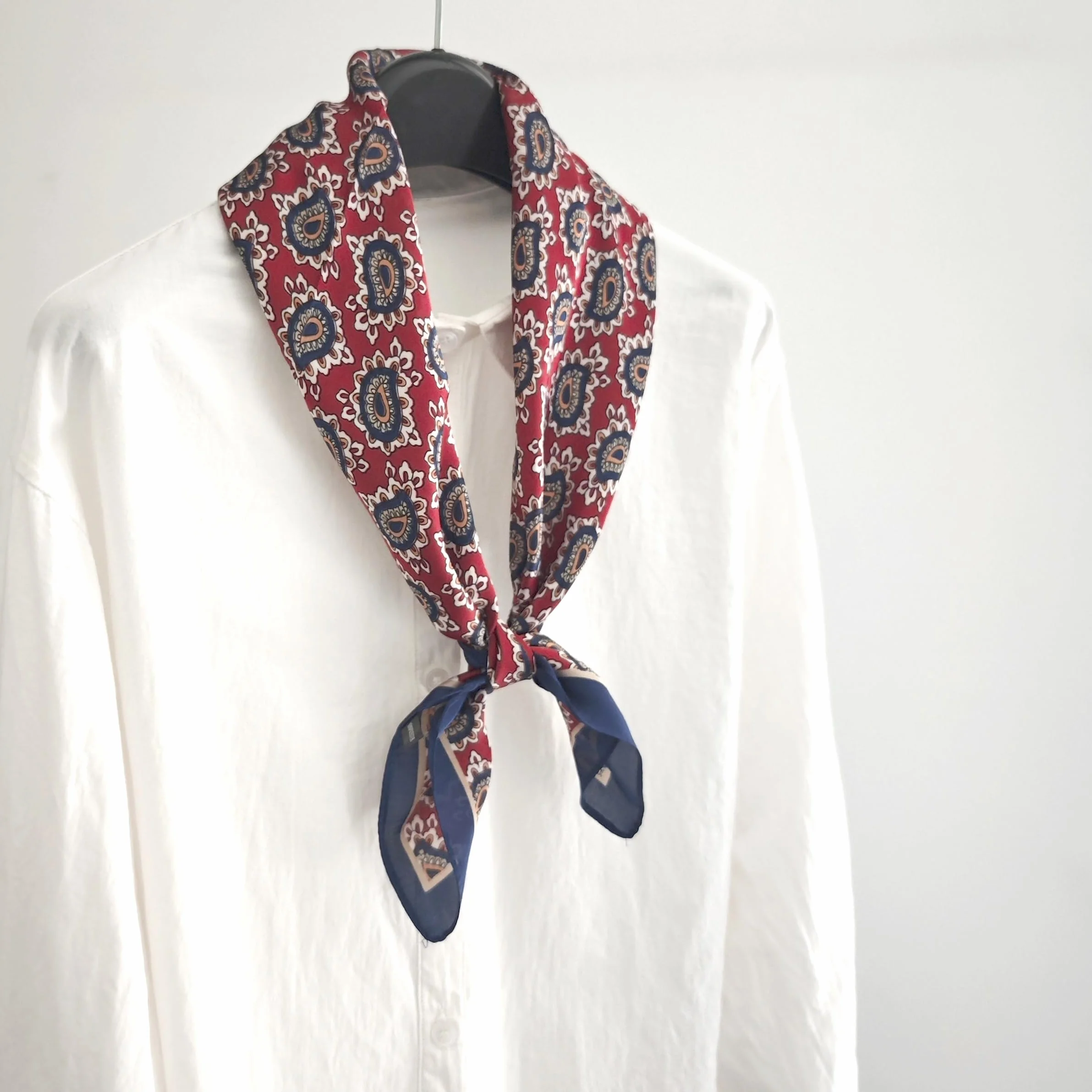 GIMIRO Kobiety 70 x 70 cm szalik symulowany jedwabny kwiaty szalik krawat pepitka bandana