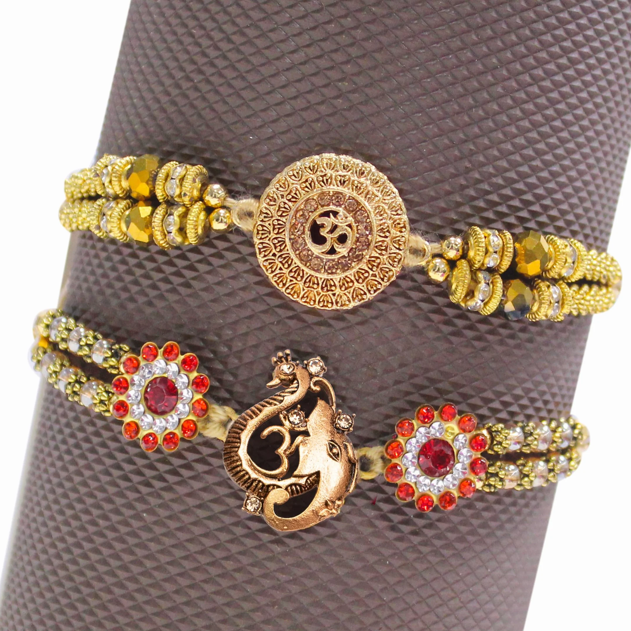 TIED RIBBONS rakhi Zestaw 2 dla braci z prezentem, Rakhi dla Bhaiya, mini kartka z życzeniami, Roli Tikka, bransoletka Raksha Bandhan