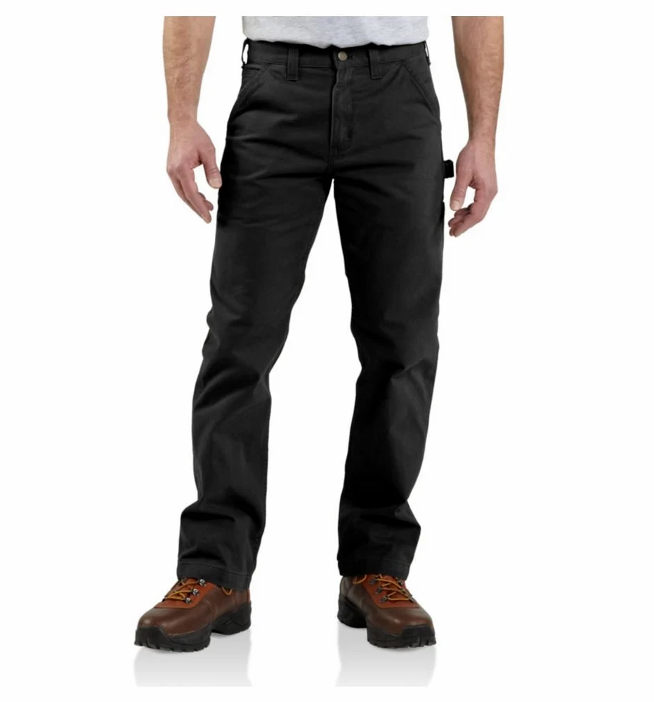 Carhartt Męskie spodnie ogrodniczki o luźnym kroju z diagonalu, Czarny, 40W / 36L