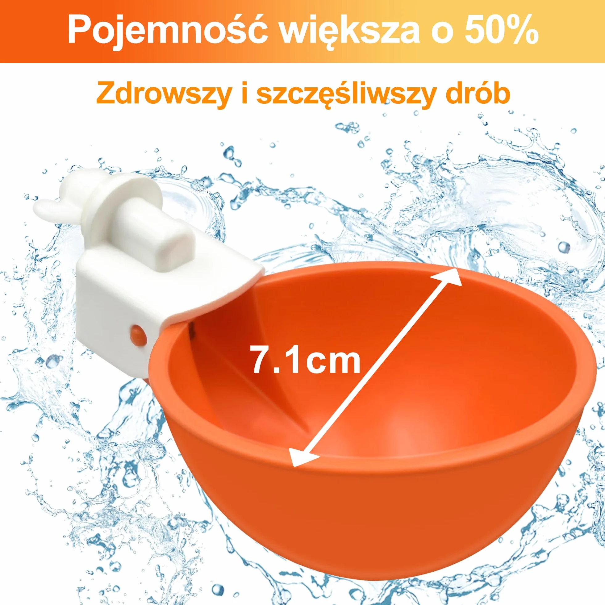 ZenxyHoC DIY kubek na wodę dla kurcząt, 6 sztuk, automatyczny zestaw poidła dla drobiu