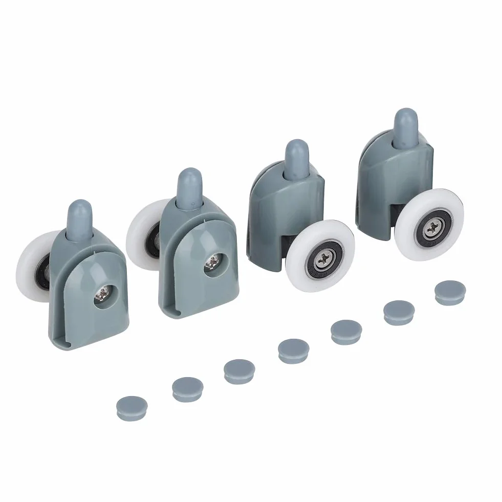 Prowadnice do drzwi prysznicowych Rolki ze śrubą Wymiana rolek do kabiny prysznicowej Idealne do szklanych kół pasowych do drzwi przesuwnych w łazience(Single wheel)