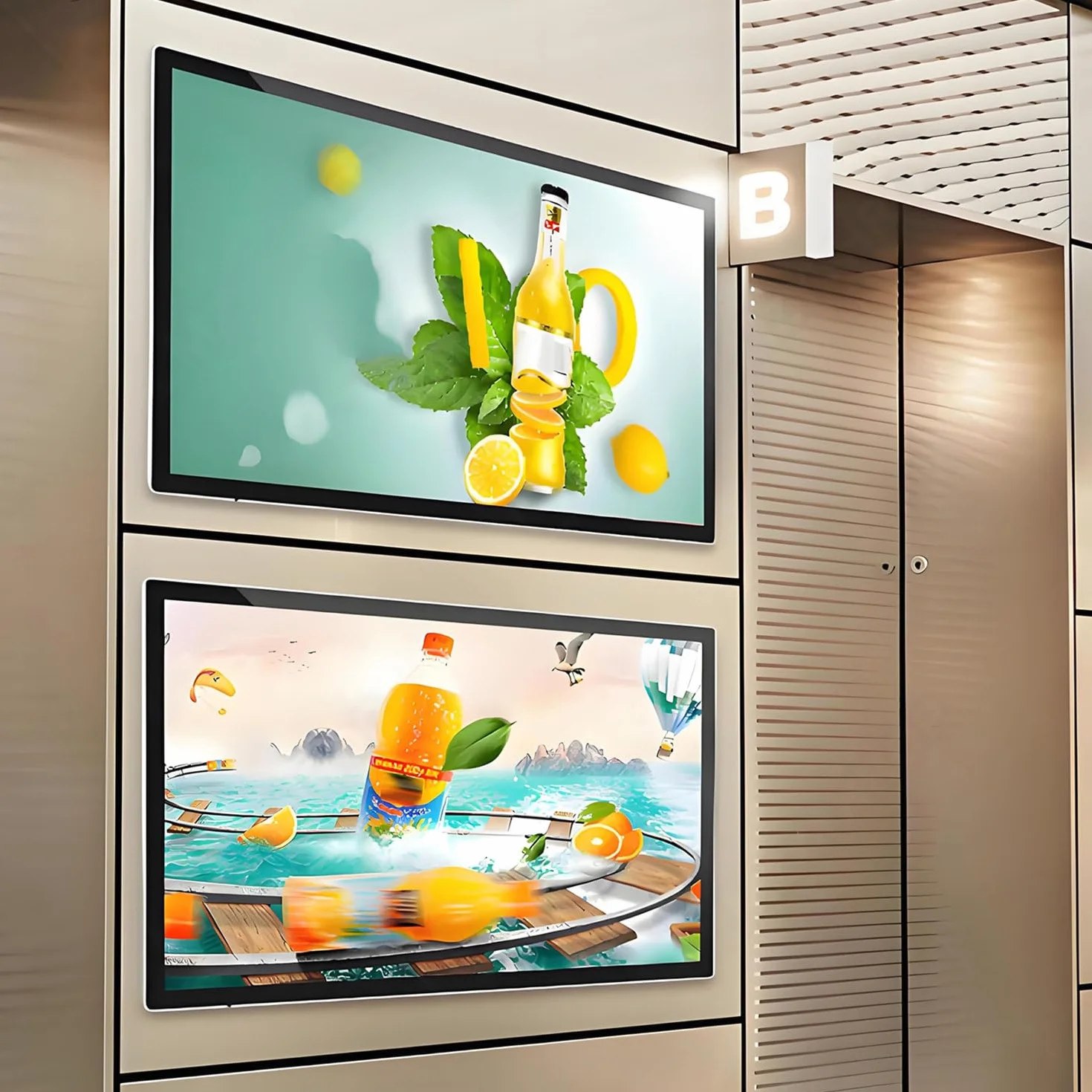 Wyświetlacz Cyfrowy Do Reklamy 27" Smukły Bezramkowy Komercyjny Monitor LCD