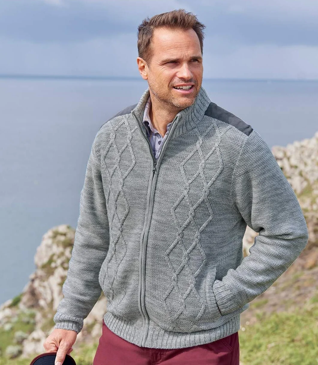 ATLAS FOR MEN Kurtka z podszewką z polaru Męska kamizelka z dzianiny Rozmiary M-5XL