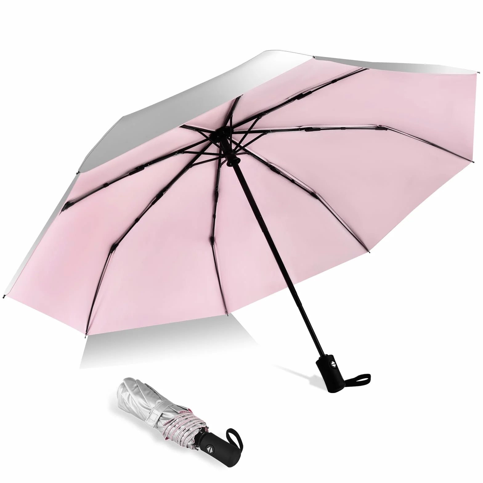 Kompaktowy parasol podróżny 42/46/127 cm parasole na deszcz wodoodporny i odporny na wiatr automatyczne otwieranie zamykanie UPF 50+ UV parasol przeciwsłoneczny ochrona przed promieniowaniem