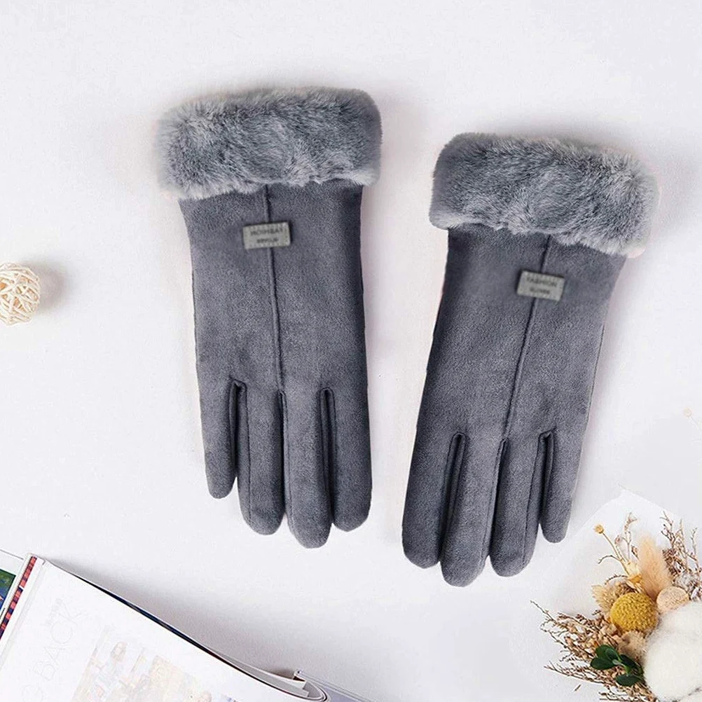 Rękawiczki, Damskie Zimowe Rękawiczki Damskie Dziewczęce Outdoor Heat Full Finger Lined Driving Wszystkie Urządzenia Z Ekranem Dotykowym Pozostają Sprawne W Zimnym Roku,a