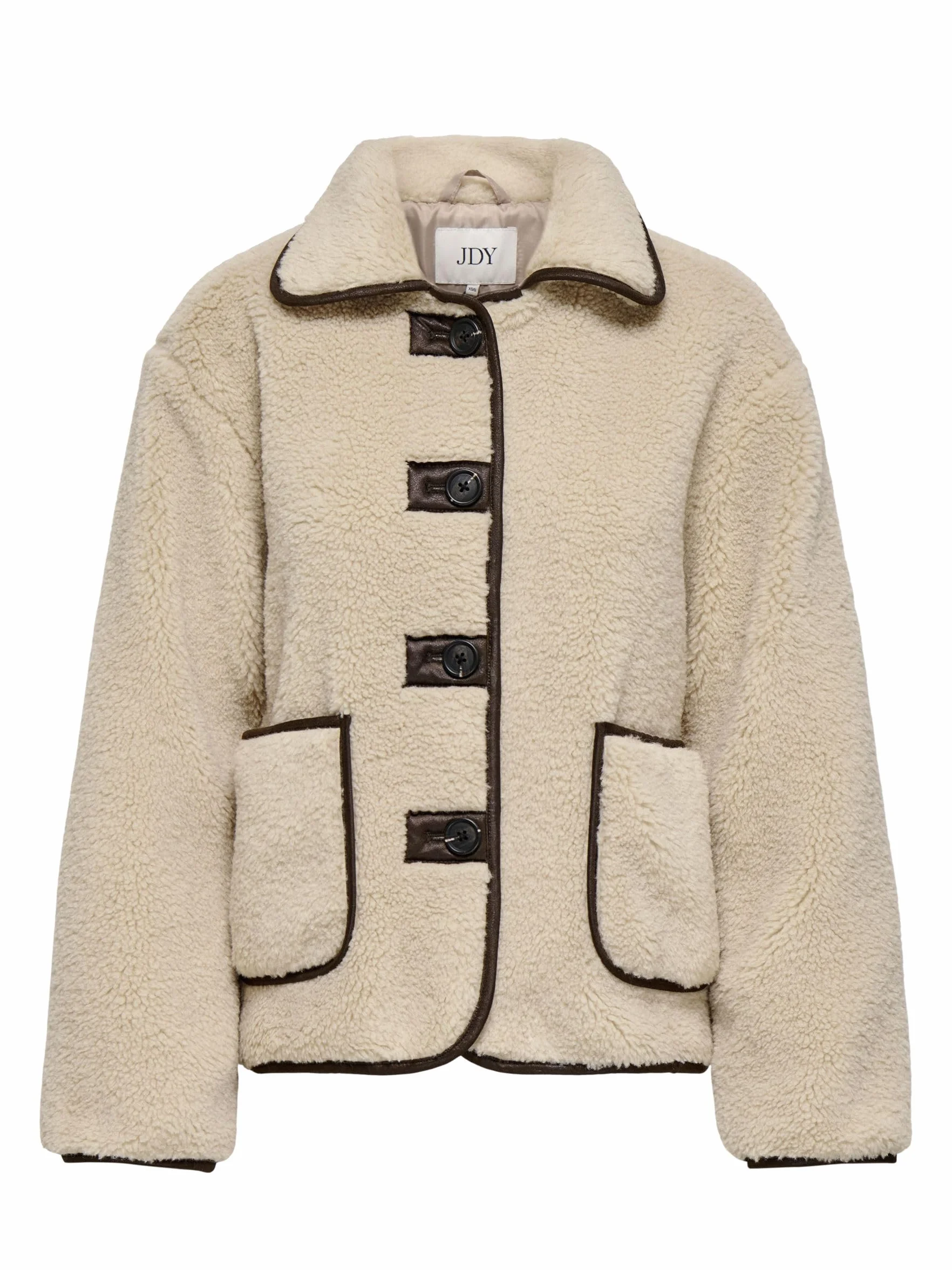 JdY Damska kurtka Jdynoella Life Teddy Jacket OTW Noos, Cement, x_s, Cement, S