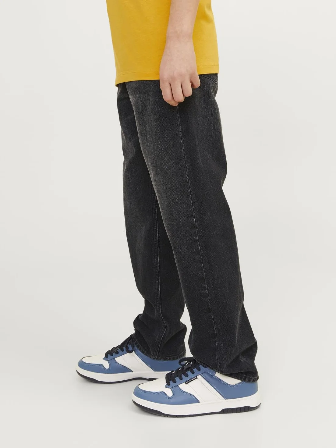 JACK&JONES JUNIOR Spodnie jeansowe chłopięce, czarny denim, 128