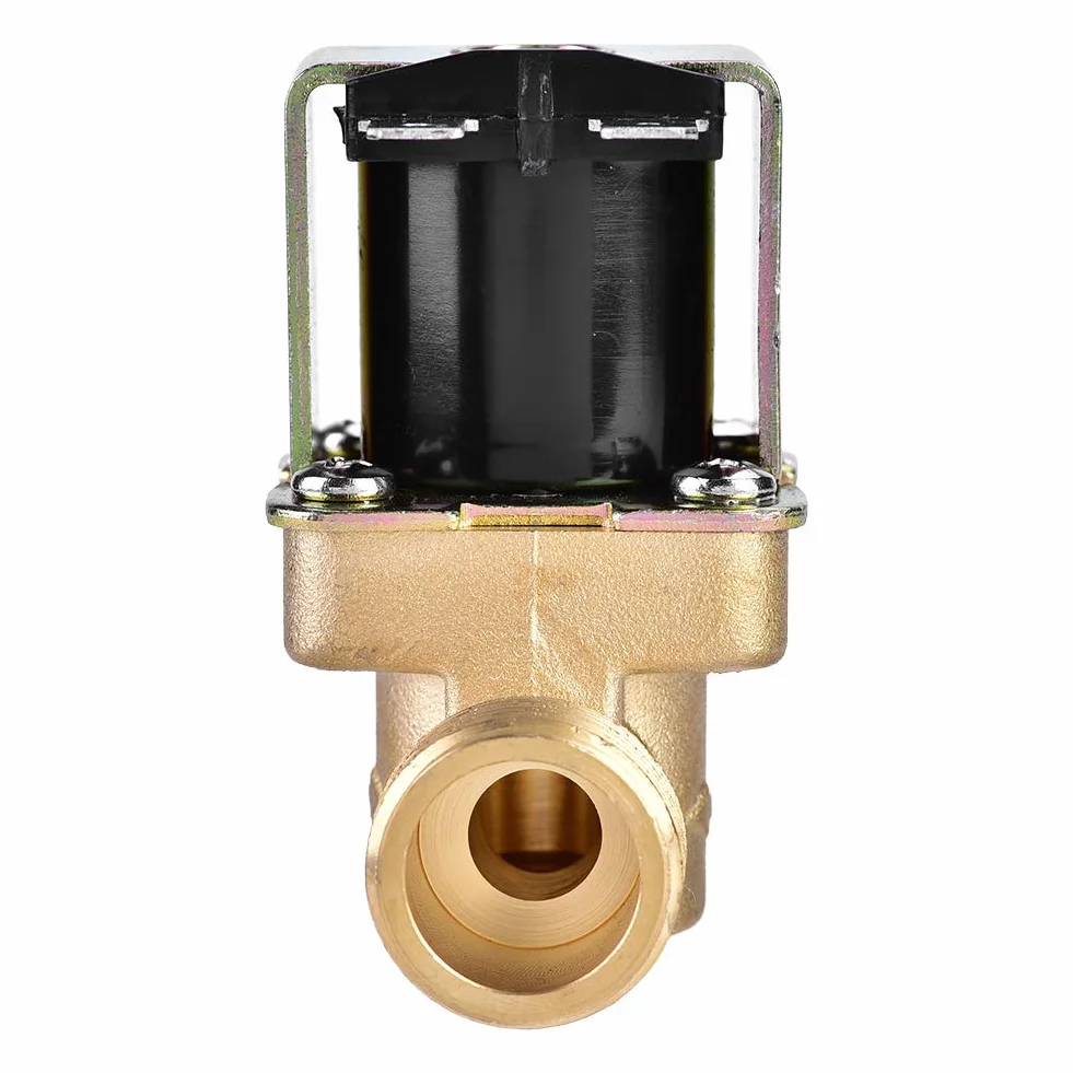 Zawór elektromagnetyczny z mosiądzu, 1/2 "DC 24V Normalnie zamknięty regulator wody. Brak poboru mocy. Elektrozawór sterujący z mosiądzu do kontroli przepływu wody