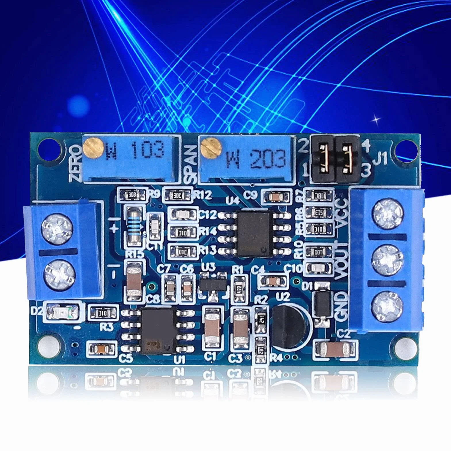 Moduł Konwertera Prądu na Napięcie, 0 do 3,3 V, 0 do 5 V, 0 do 10 V, 4 do 20 MA, 0 do 20 MA Przetwornik Napięcia Moduł Kondycjonowania Sygnału