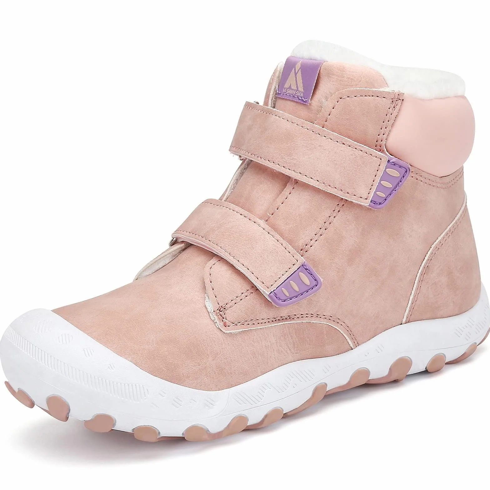 Mishansha Dziecięce buty zimowe dla dziewcząt, ciepłe buty śniegowe, z podszewką, wodoszczelne, Rosa, 30 EU