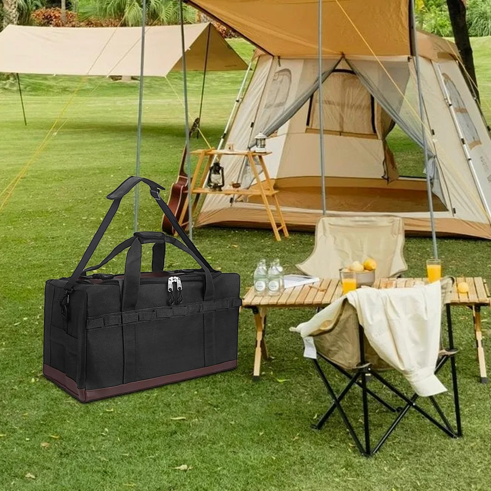Przechowywanie kempingowe Przenośny pojemnik-torba do przechowywania | Organizer kuchni polowej Na outdoorowe przygody, survival, przenośną kuchnię, samochód, etui na