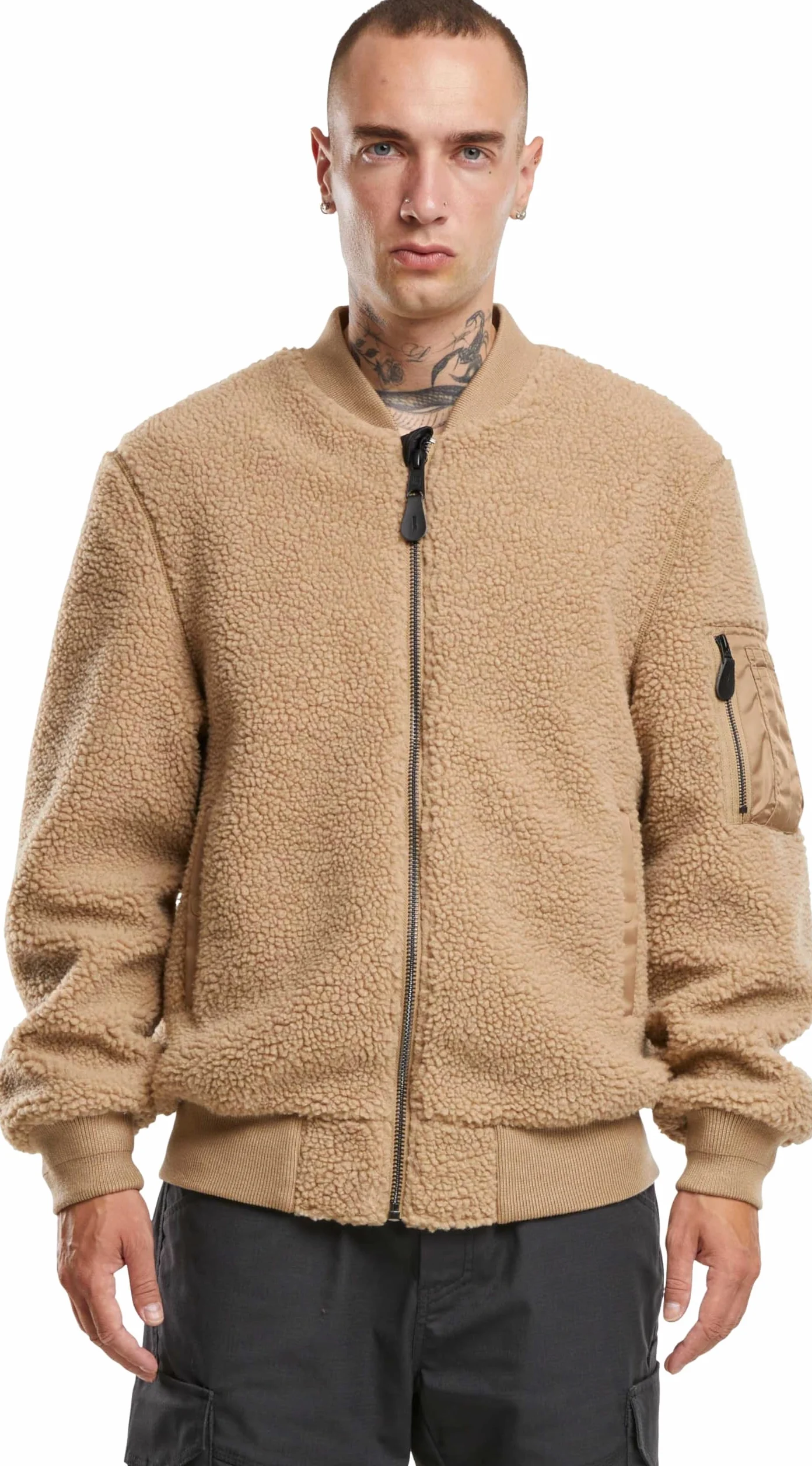 Brandit MA1 Sherpa męska kurtka polarowa oliwkowa Basics