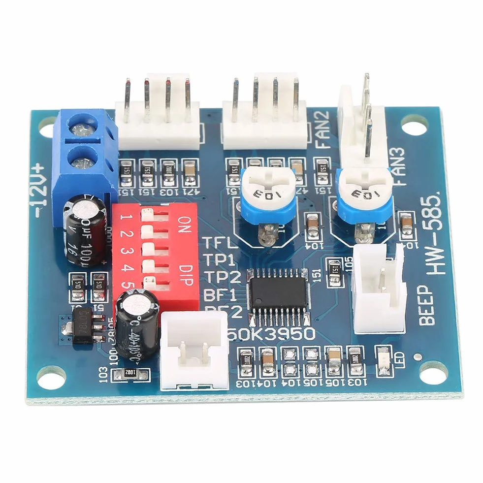 Regulator prędkości, czteroprzewodowy termostat DC 12 V Wentylator PWM Moduł regulatora prędkości do sondy PC Buzzle, kontroler wentylatora