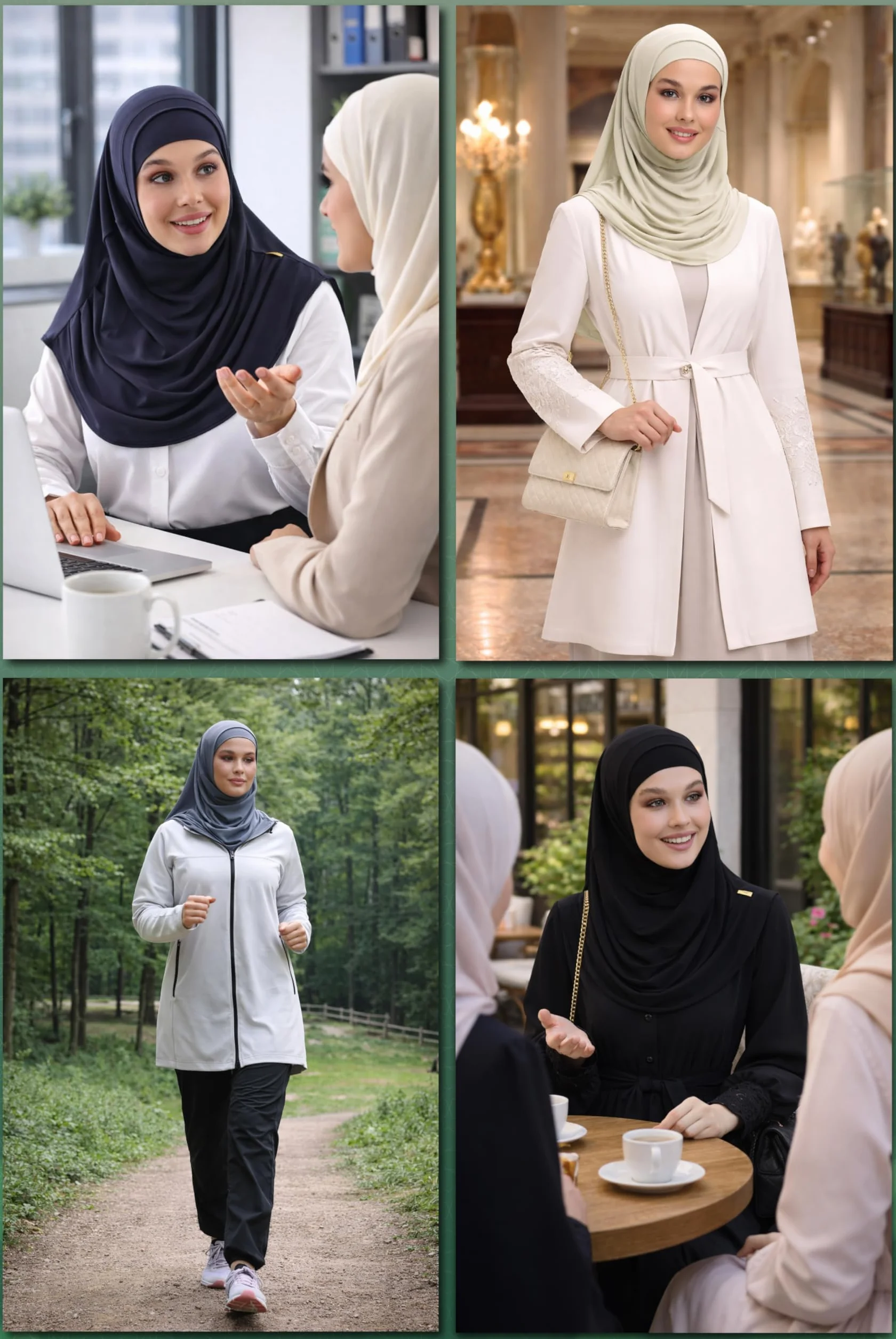 ihvan online, Hidżab szaliki dla kobiet, gotowe do noszenia, lekka i wygodna chusta na głowę, Instant Turban, Jersey, wstępnie szyte