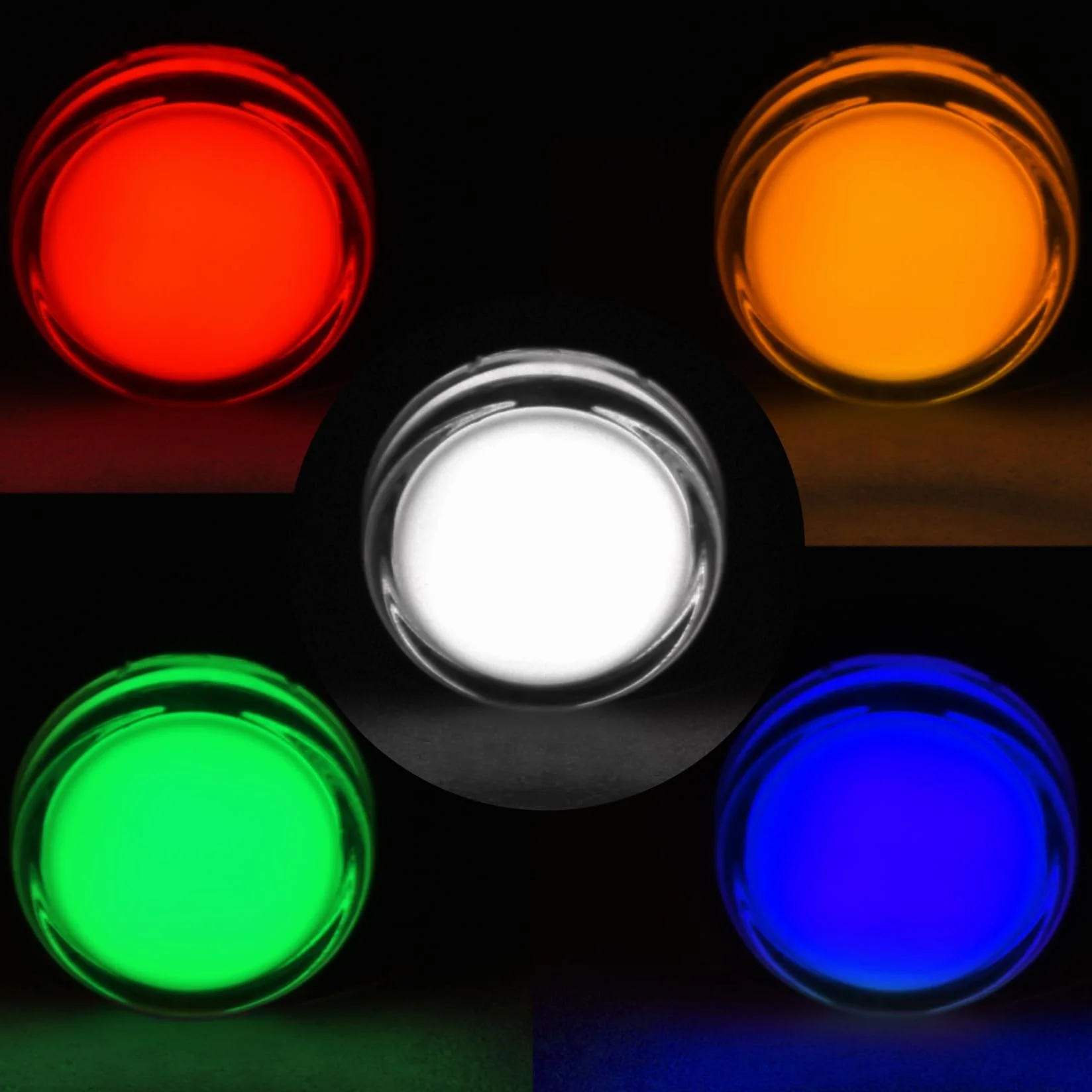 Heschen Wskaźnik LED 22 mm AD16-22D/S 220VAC 20mA czerwony zielony żółty niebieski biały kolor światła 5-pak
