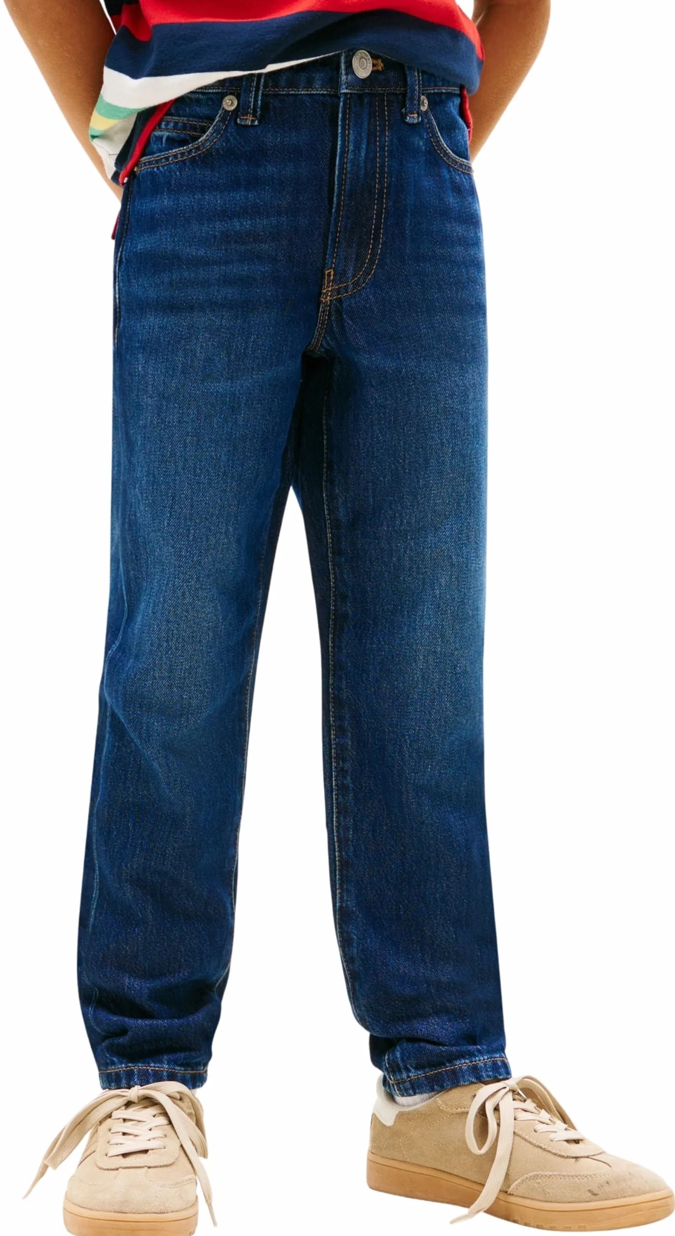 Tommy Hilfiger Straight Dark Blue Jeans dla Chłopców