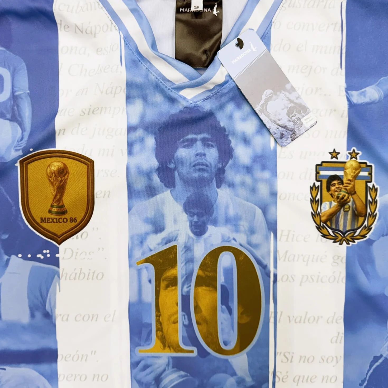 Soul up Koszulka piłkarska Diego Armando Maradona - El Pibe de Oro. Oficjalna replika, Argentyńska koszulka piłkarska dla chłopców i dorosłych