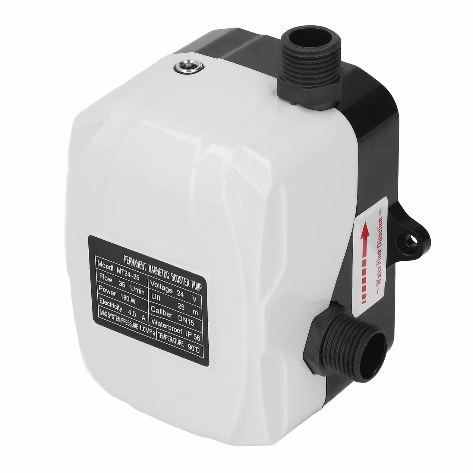 Automatyczna pompa wspomagająca, pompa wspomagająca ABS silnik z mosiądzu o wysokim ciśnieniu wody 180 W do prysznica zlewozmywaka kuchennego DC24V wtyczka europejska AC100‑240V 4,0A