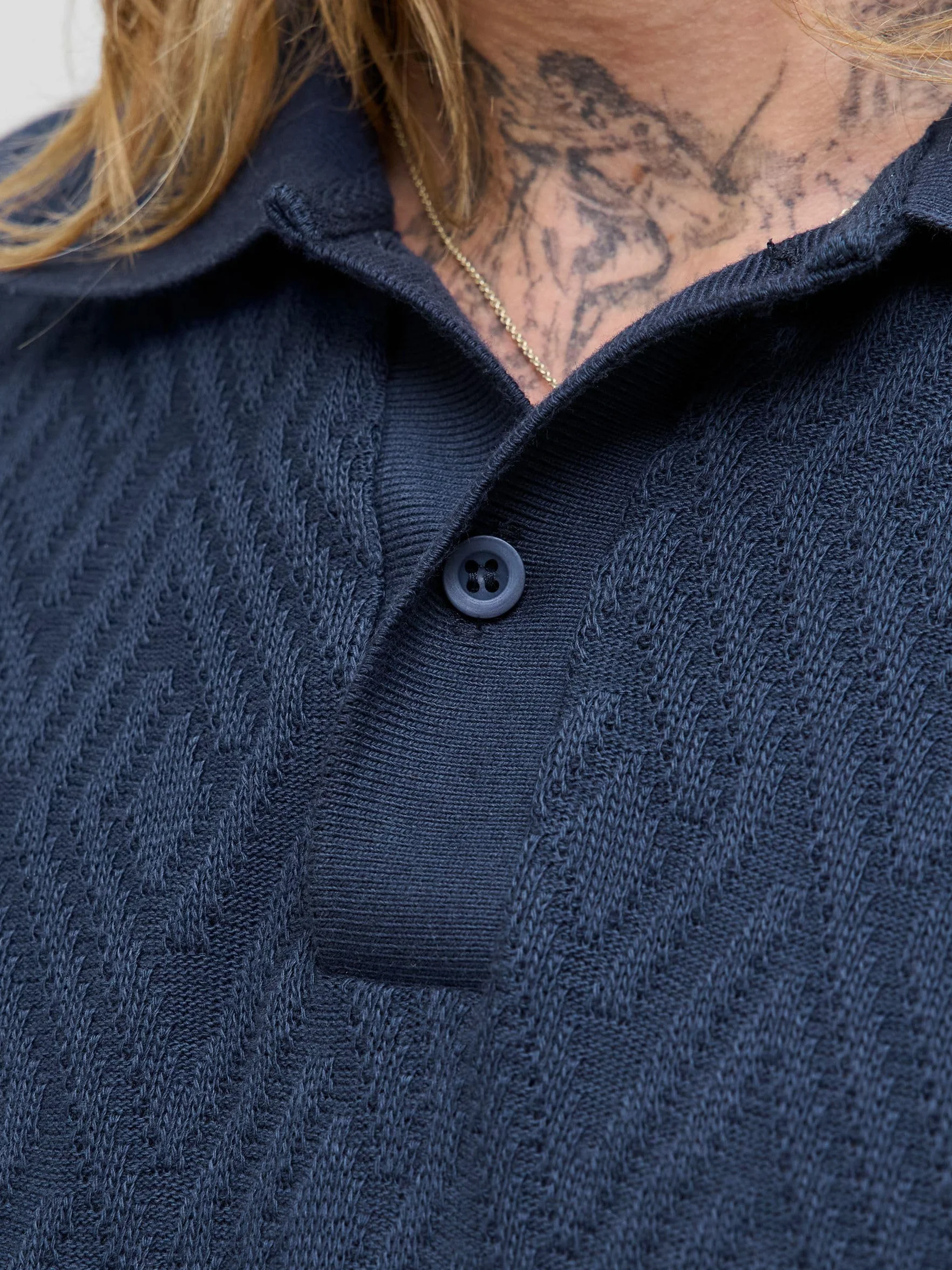 JACK & JONES Jprblanewtrent Ss Polo Sn, Black Iris, XXL