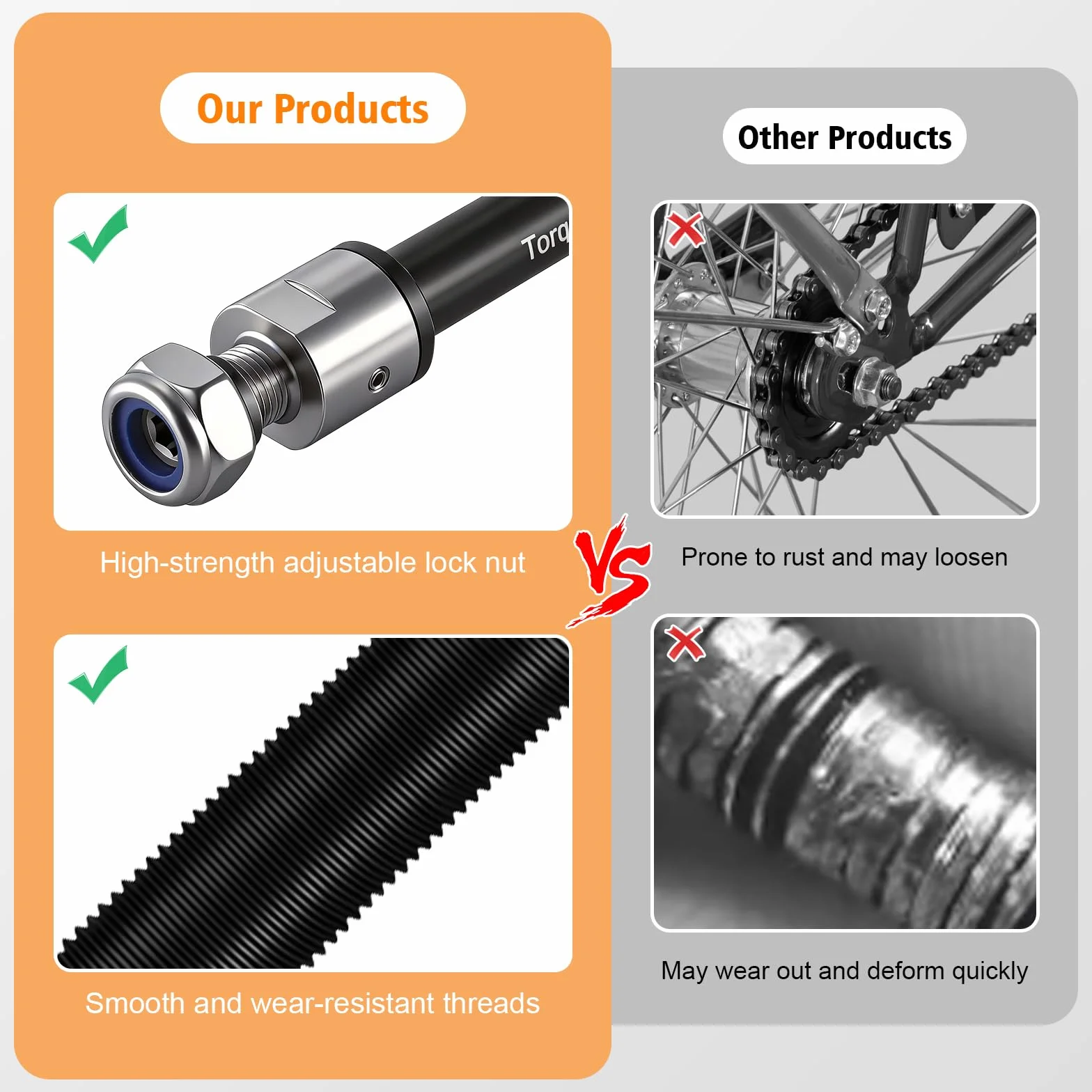 Adapter osi przelotowej do przyczepy rowerowej, ze stopu aluminium M12 x 1,0, regulowany adapter osi przyczepy rowerowej, kompatybilny z większością sprzęgieł do przyczep rowerowych