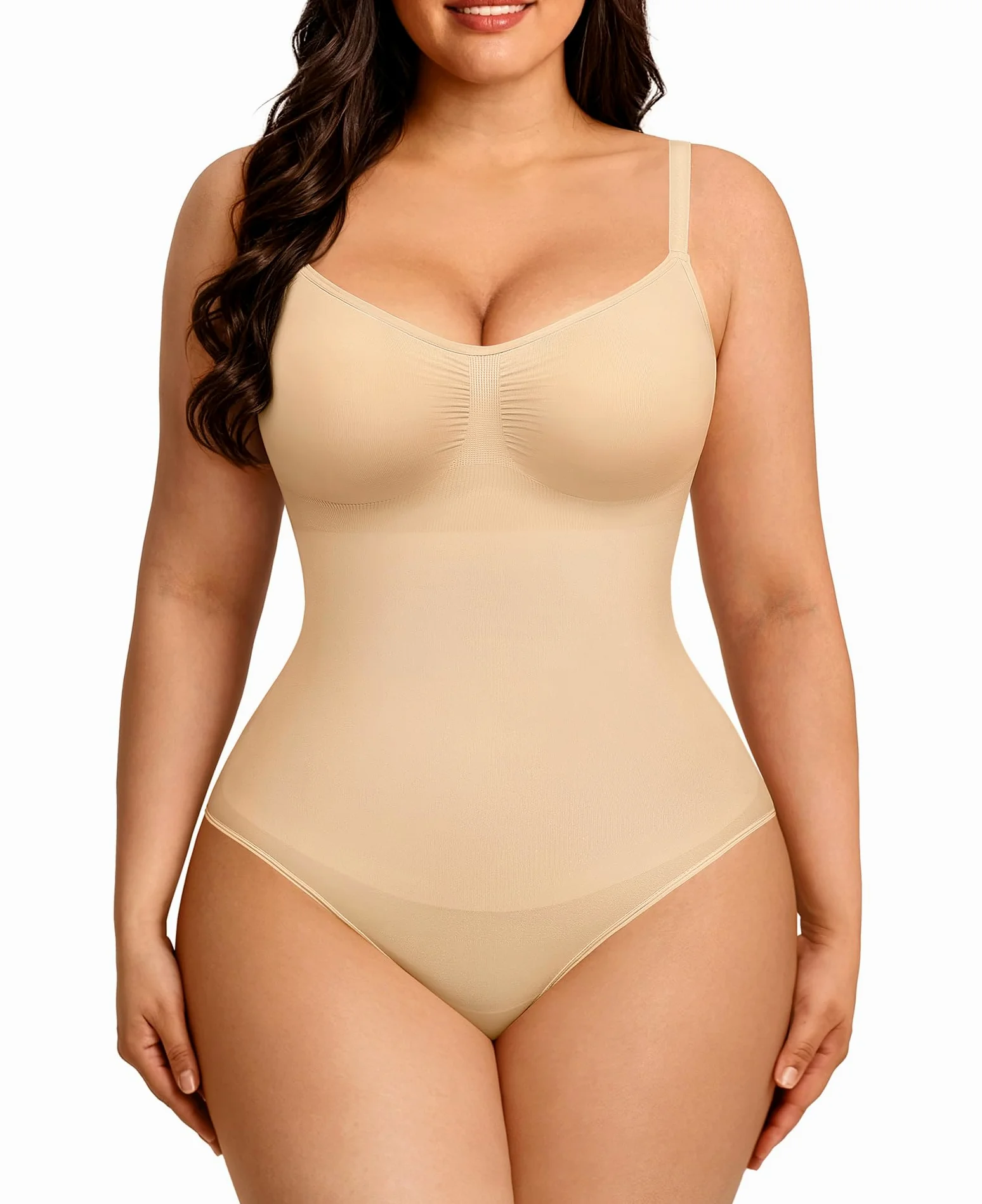 FeelinGirl Bielizna modelująca dla kobiet kontrola brzucha fajas całe ciało haczyk zamek błyskawiczny regulowane paski S-6XL