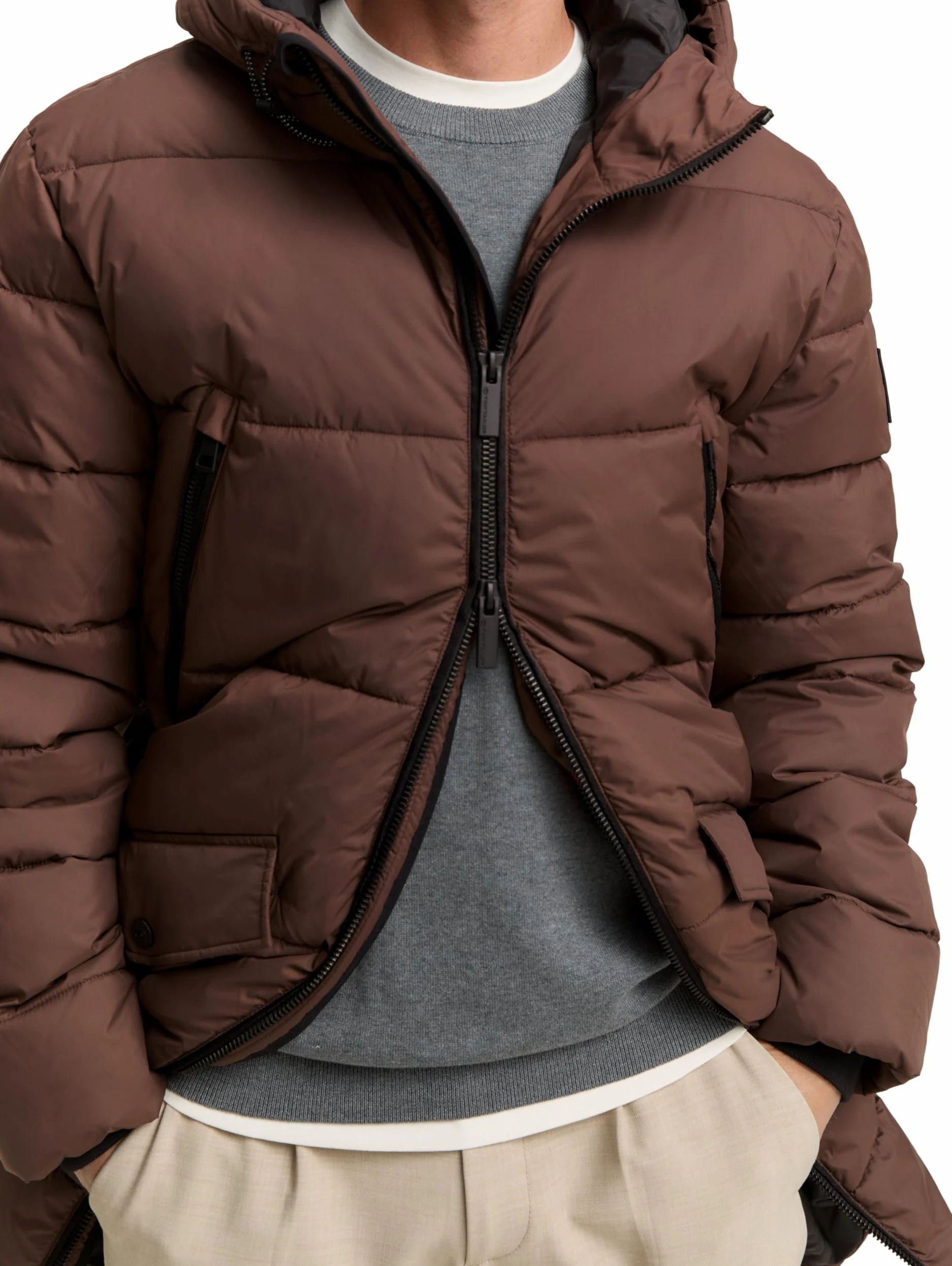 TOM TAILOR Męskie 1047209 Parka, 38833-Bag Brown, XL, 38833 - Bag Brown, XL