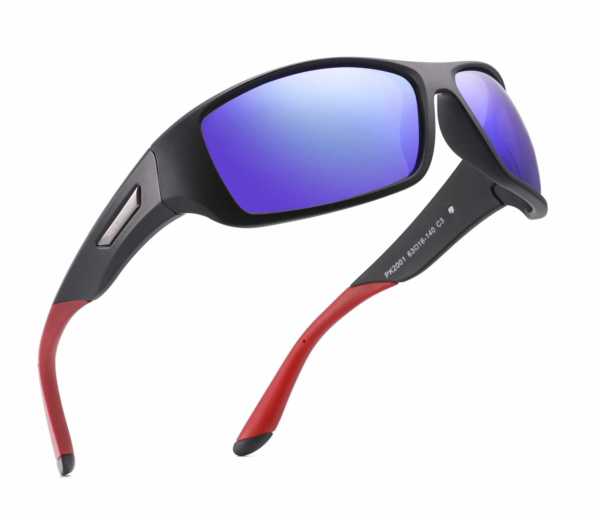 PUKCLAR Okulary przeciwsłoneczne męskie z polaryzacją okulary sportowe okulary rowerowe okulary kierowcy UV400 ochrona Cat 3 TR90