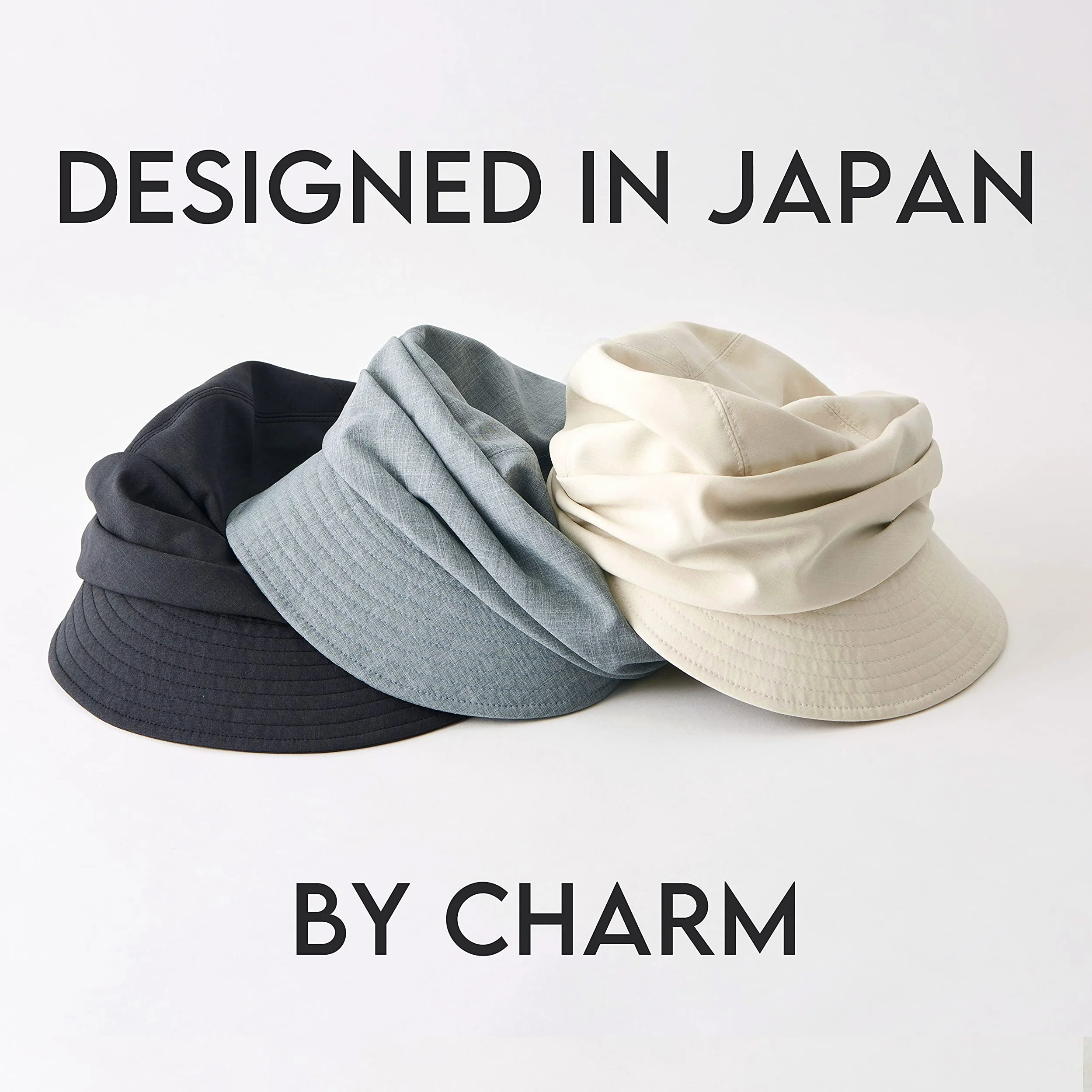 CHARM Organic Cotton Sun Hat for Women - Summer Spring Folding Visor for UV Protection, Chemo and Sensitive Skin