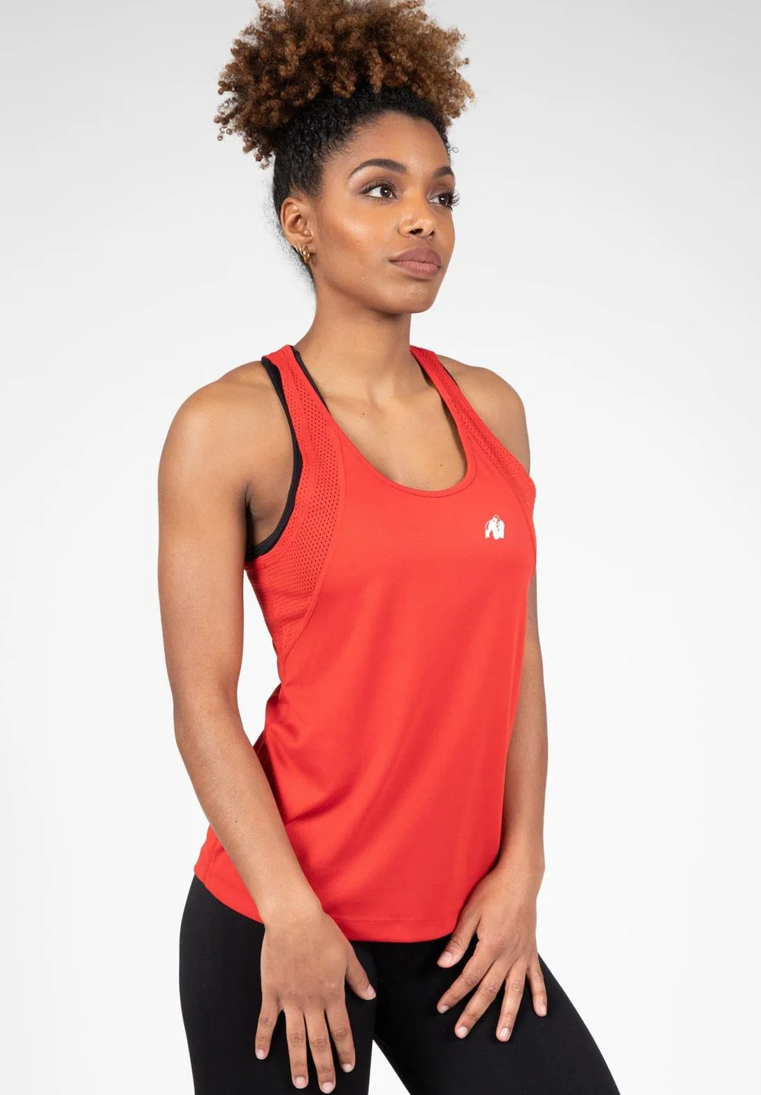 Gorilla Wear - Seattle Tank Top – czarny – Bodybuilding Sport na co dzień, czas wolny, z nadrukiem logo, lekka i wygodna dla optymalnego ruchu z poliestru