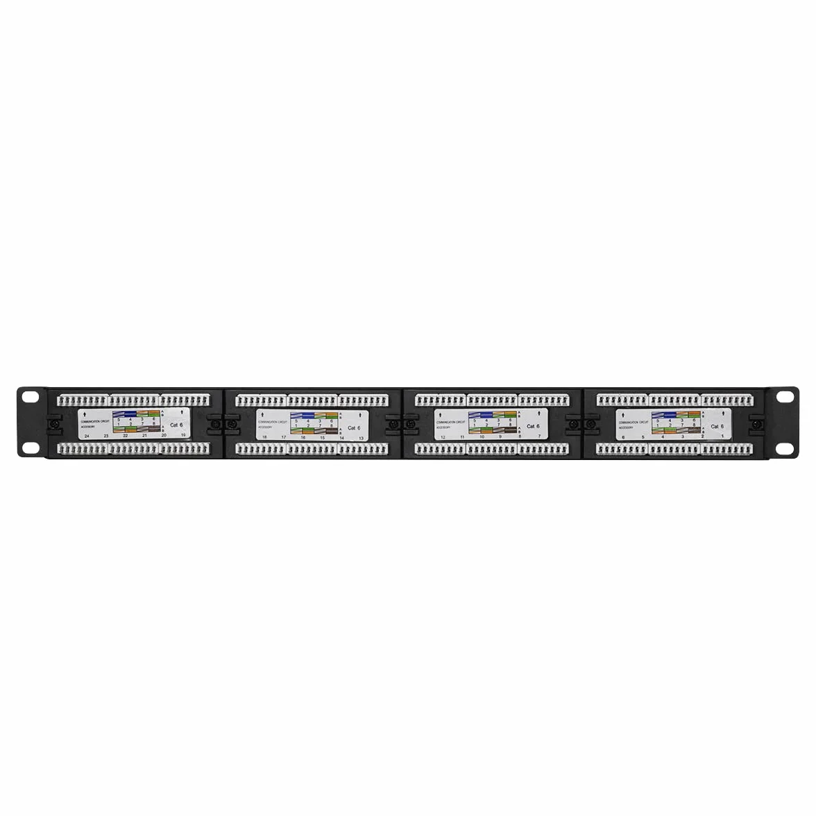 LogiLink Professional EconLine Cat.6 (250 MHz) Patch Panel - panel rozdzielający, 19", UTP (nieekranowany), 24 porty (RJ45)