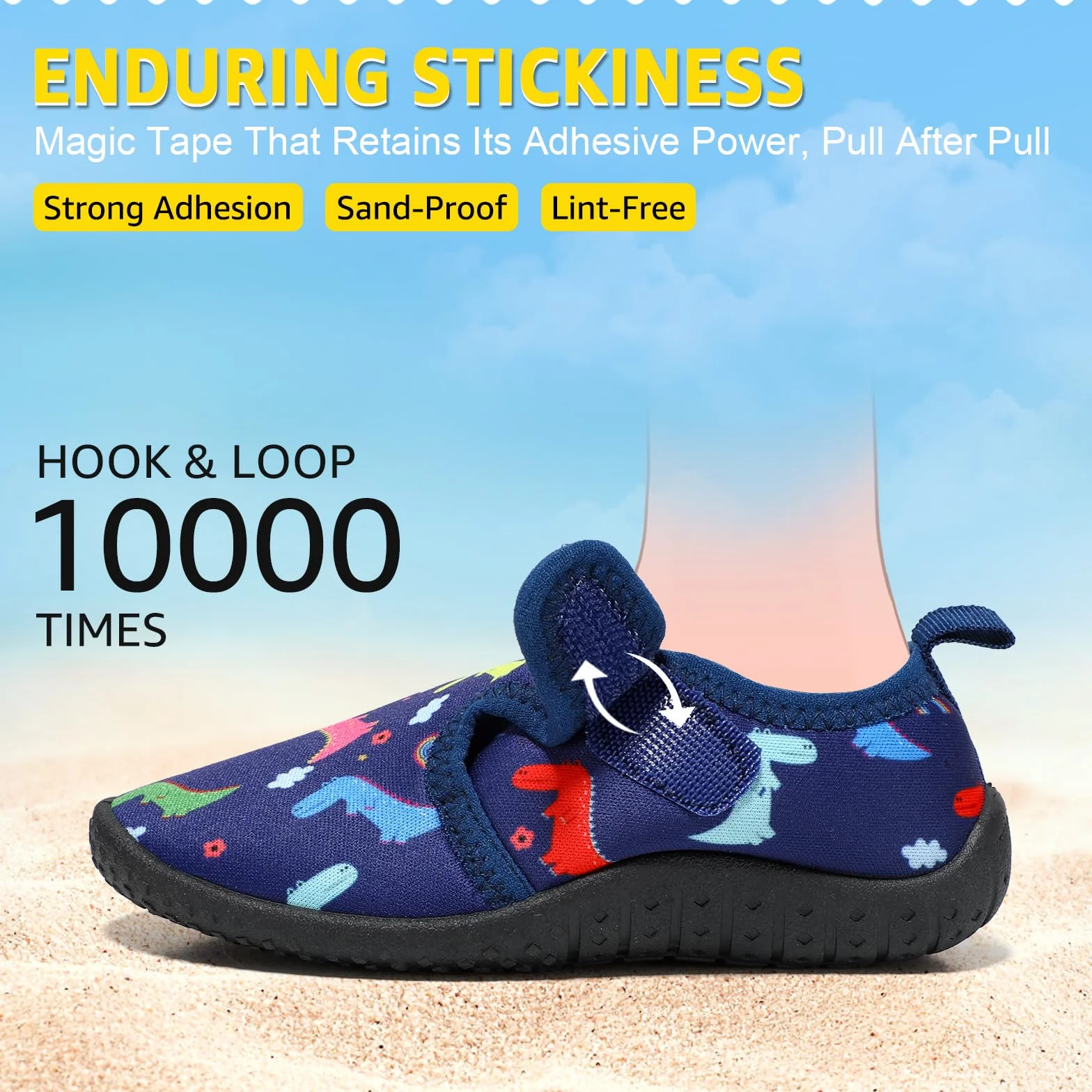 STQ KIDS Dziecięce buty do wody z zapięciem na rzepy, buty plażowe, dla chłopców i dziewczynek