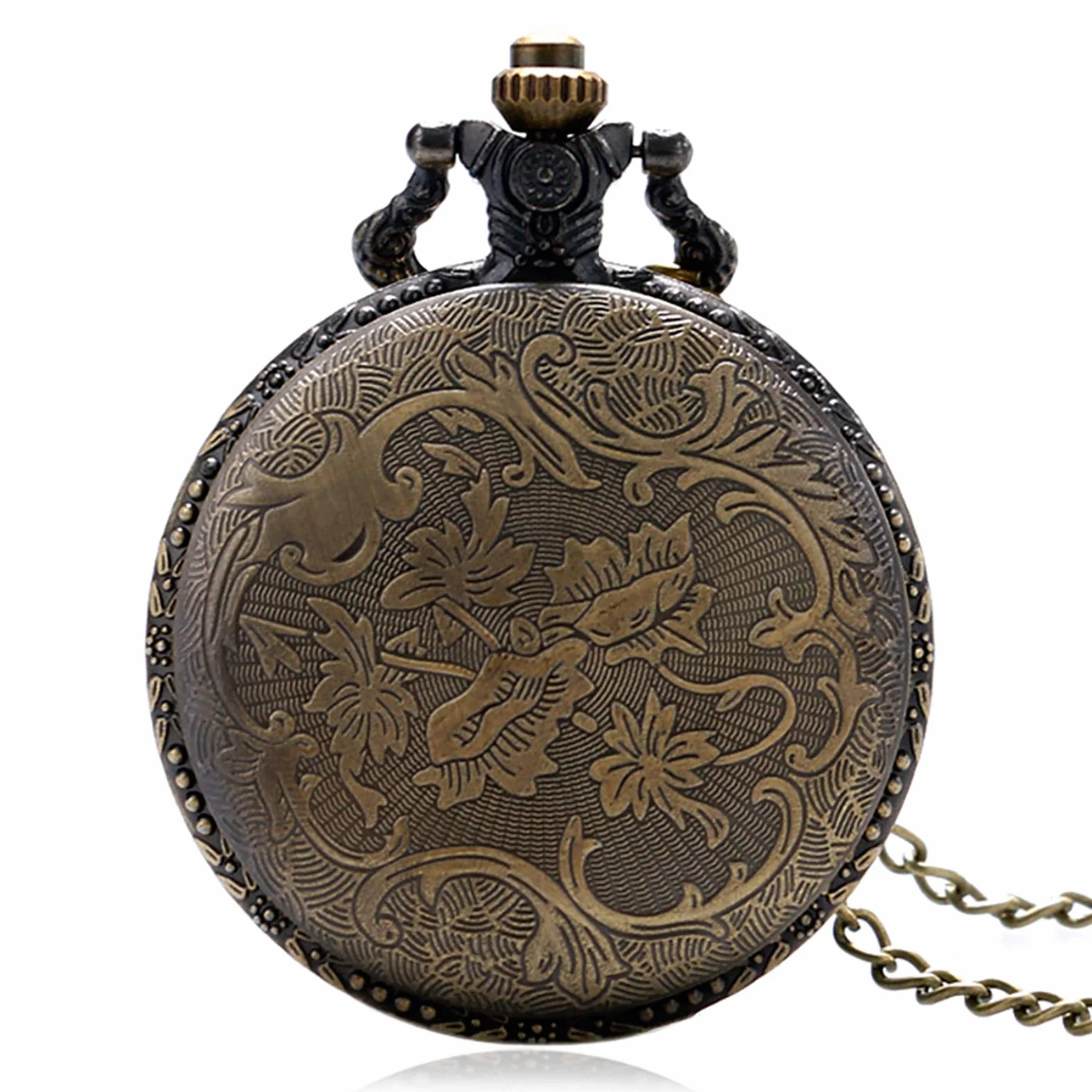 Męski zegarek kieszonkowy Vintage brąz Steampunk