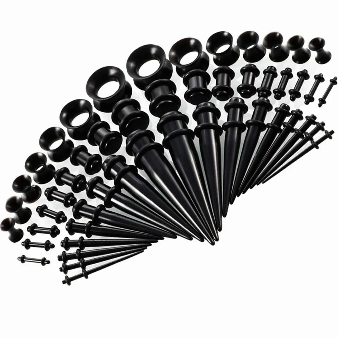 BOOM 18x stożek stożkowy + 18x akrylowe zatyczki do uszu 1,6-10 mm + 14x silikonowy tunel 3-12 mm