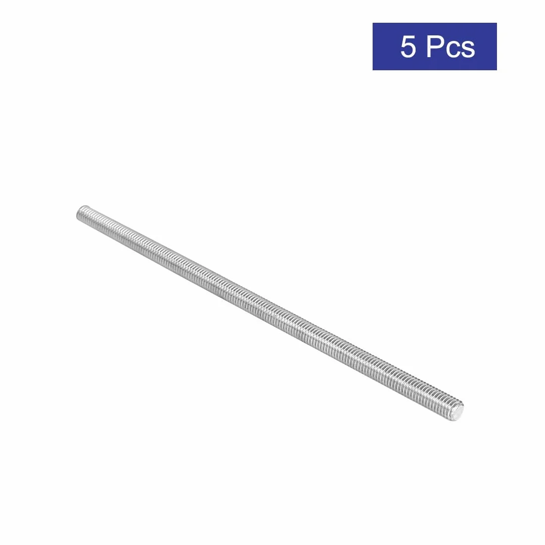 sourcingmap M6 x 160 mm stal nierdzewna 304 w pełni gwintowane pręty pręty sztyfty sprzęt 5 szt.