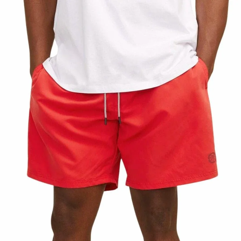 JACK & JONES Jpstfiji Jjswim Solid Sn Pls szorty kąpielowe męskie, True Red/Szczegóły: solidne, 44 Große Größen