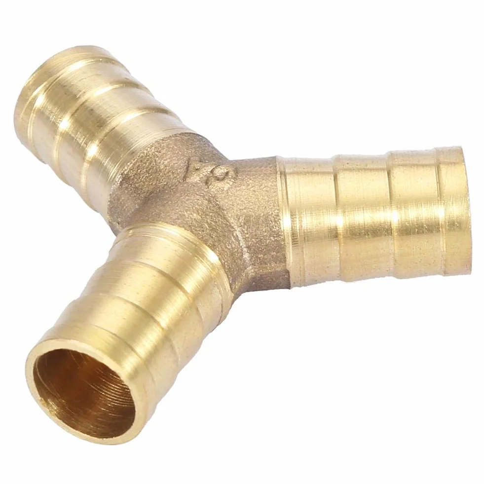 Mosiężny wąż Barb 3-drożny adapter złącza do paliwa powietrze woda gazowa rura oleju (12 mm 2 szt.)