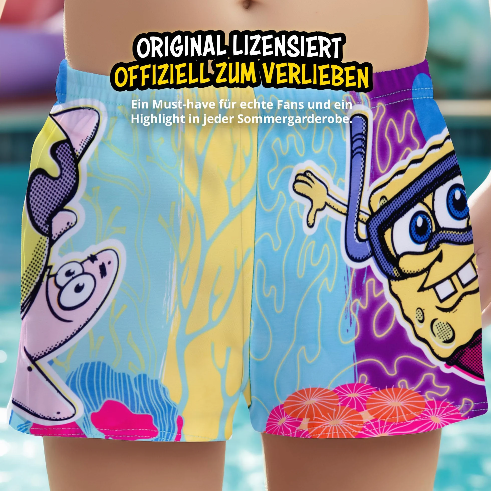 United Labels Spongebob kąpielówki dla chłopców – dziecięce spodnie do pływania