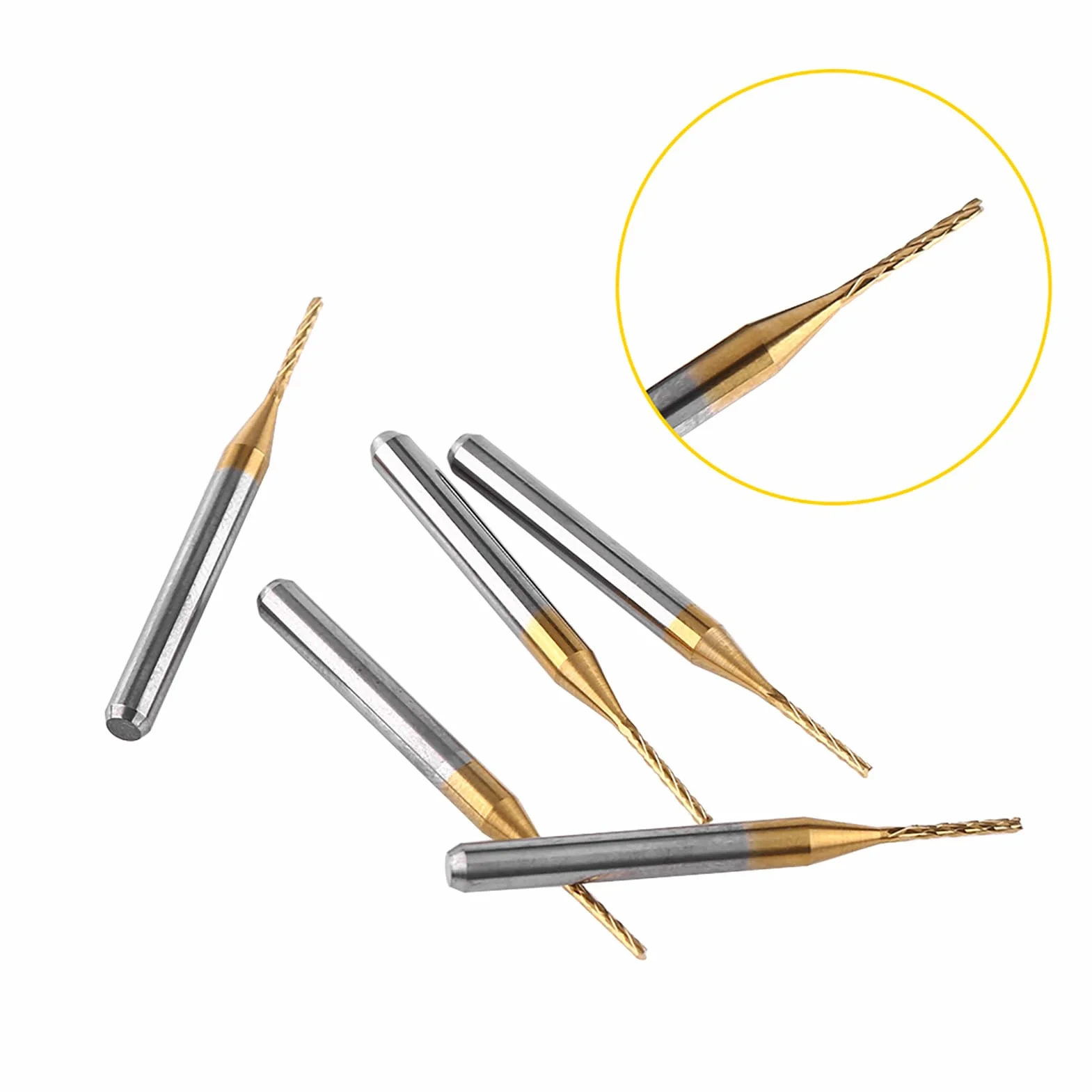 10 sztuk wolframu PCB zestawy frezów trzpieniowych 1mm Cnc Fraeser frez trzpieniowy 1mm węglika CNC Router wiertła do frezowania trzpieniowego wiertła do otworów narzędzie 3.175mm X 1mm