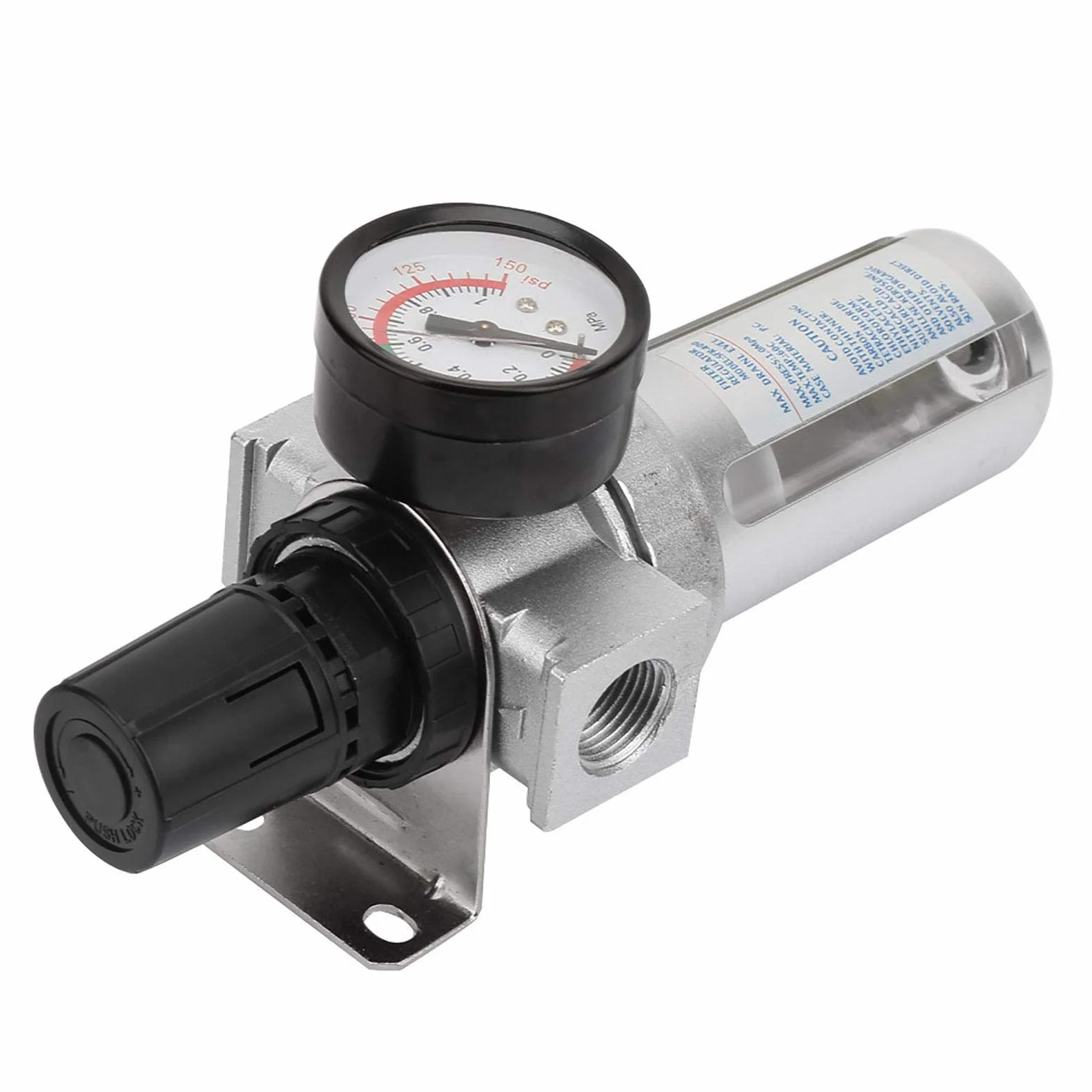 Regulator filtra powietrza BSP 1/2" z pułapką na wodę