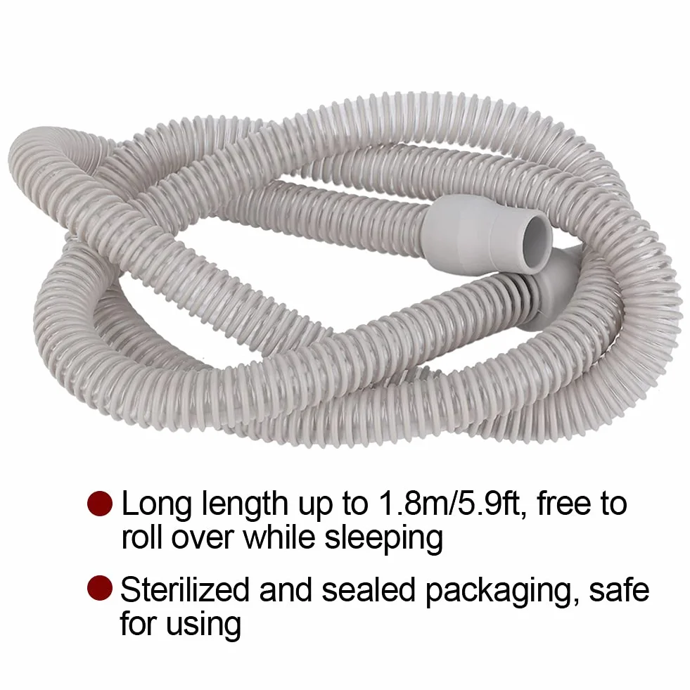 Wąż CPAP, uniwersalna rura do maszyny oddechowej CPAP, rura wentylacyjna z uniwersalną rurką z tworzywa sztucznego CPAP 1,8 m do akcesoriów do maszyn oddechowych
