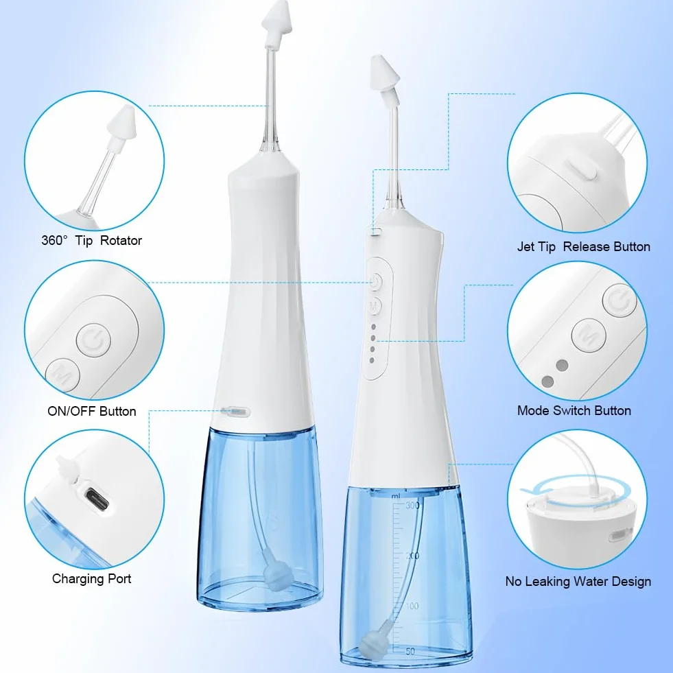 URAQT Neti Pot Elektryczny środek do czyszczenia nosa, zestaw do płukania zatok Neti Pot z 40 pakietami soli do mycia nosa i 4 wymiennymi końcówkami, płukanie zatok nosowych dla dorosłych i dzieci