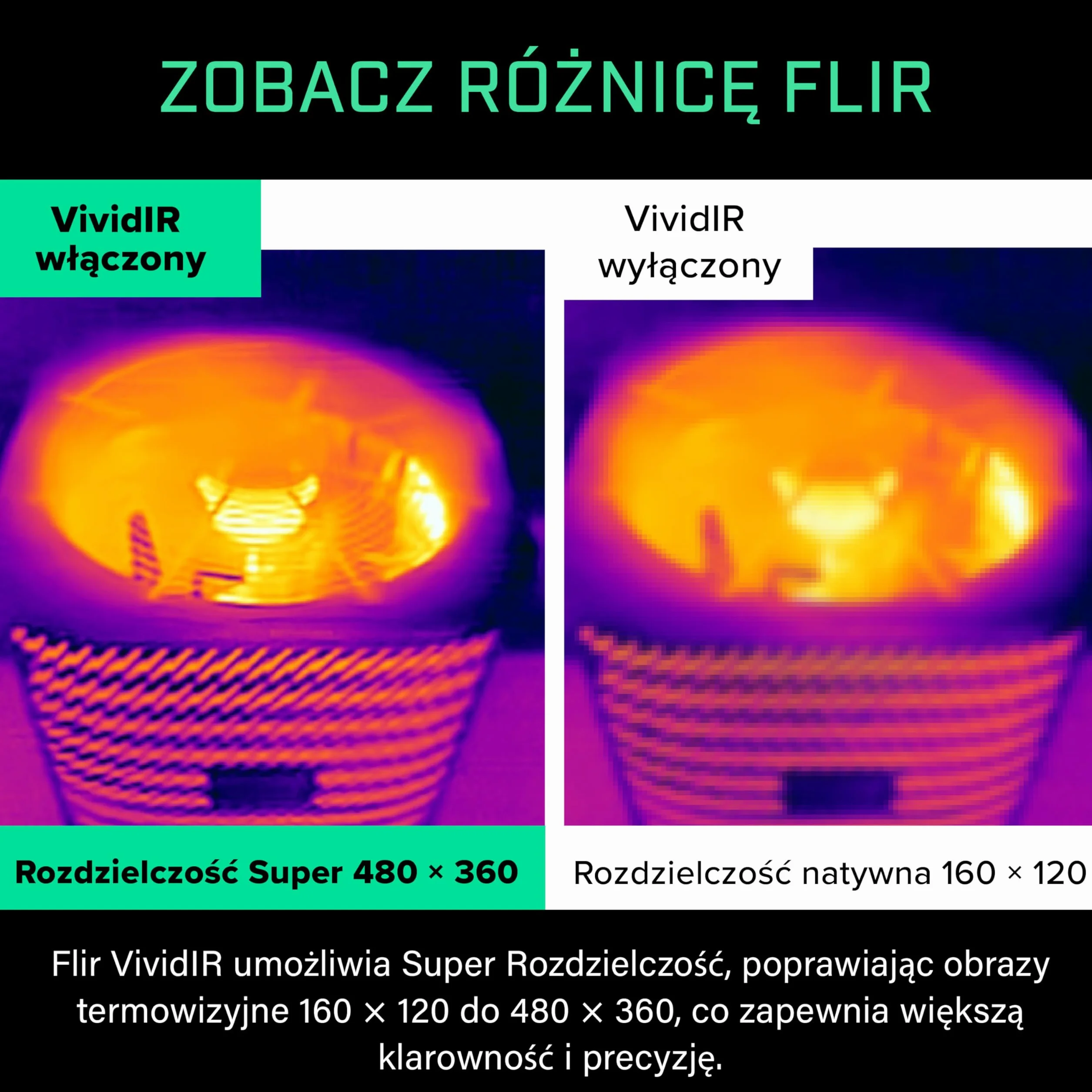 FLIR EDGE Pro - Bezprzewodowa Kamera Termowizyjna Bluetooth Do Smartfonów, Kompatybilna Ze Wszystkimi UrząDzeniami Z Systemem iOS I Android, Superrozdzielczość 320x240 (Natywna Podczerwień 160x120)