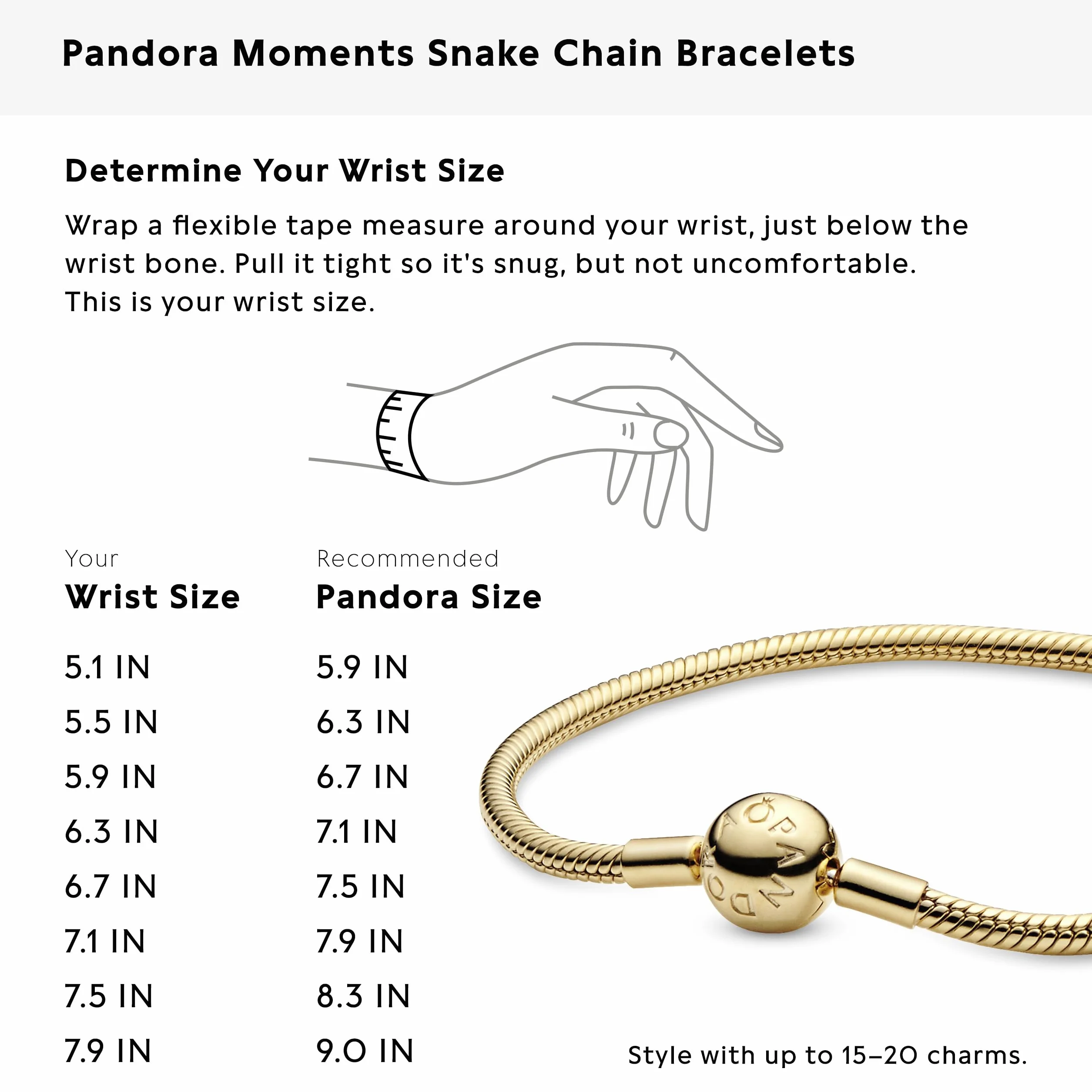 Pandora Moments Bransoletka Żmijka Pozłacana 18K Złoto
