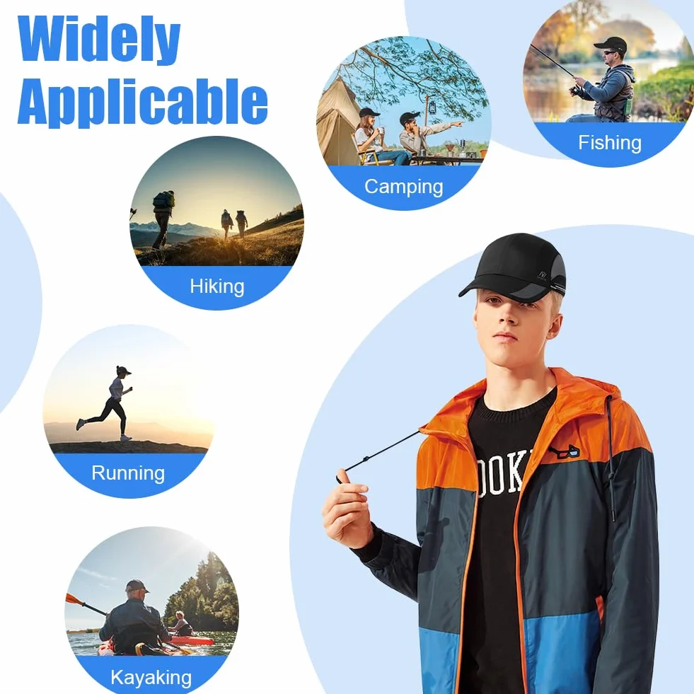 Basecap Unisex składana czapka baseballowa dla mężczyzn i kobiet, regulowana czapka na lato z daszkiem, ochrona przed słońcem, czapka baseballowa z siateczki, kapelusz przeciwsłoneczny do