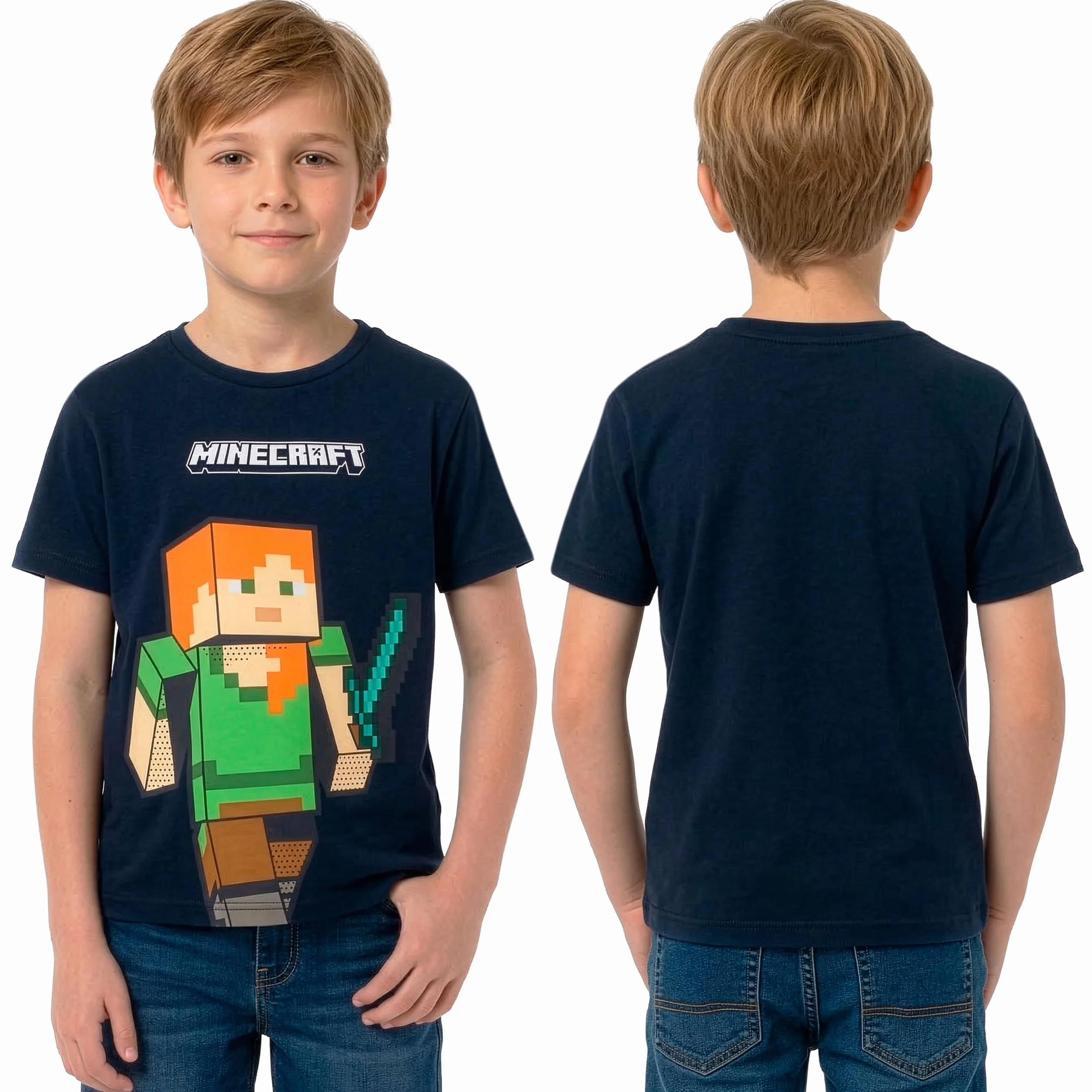 Minecraft Koszulki Dla Chłopców, Zestaw 3 Koszulek Gamingowych Dla Dzieci, Pakiet Koszulek Dziecięcych