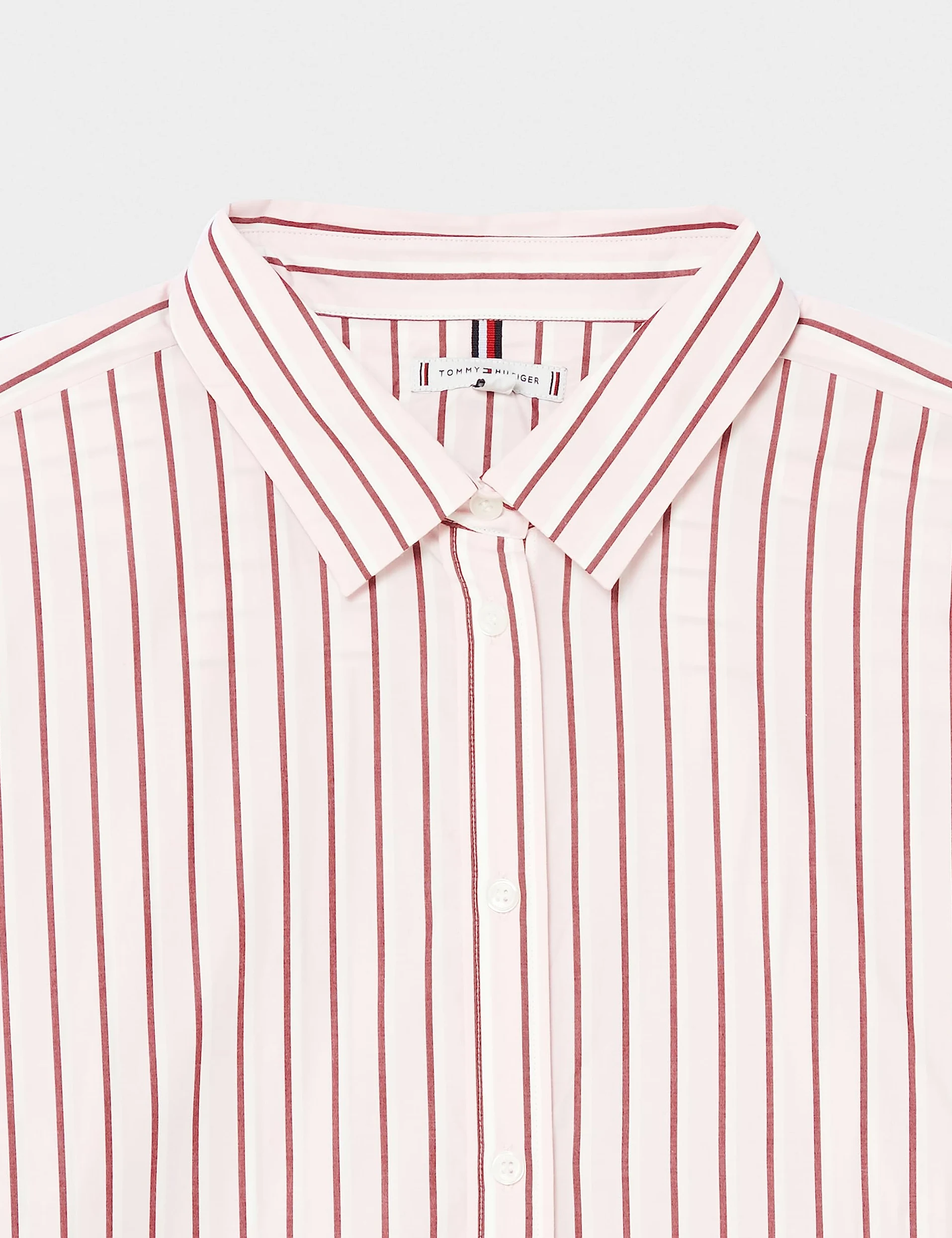Tommy Hilfiger Damska koszula regularna LS Casual, RWB Pink Rouge STP, 38, Rwb Pink Rouge Stp, 64